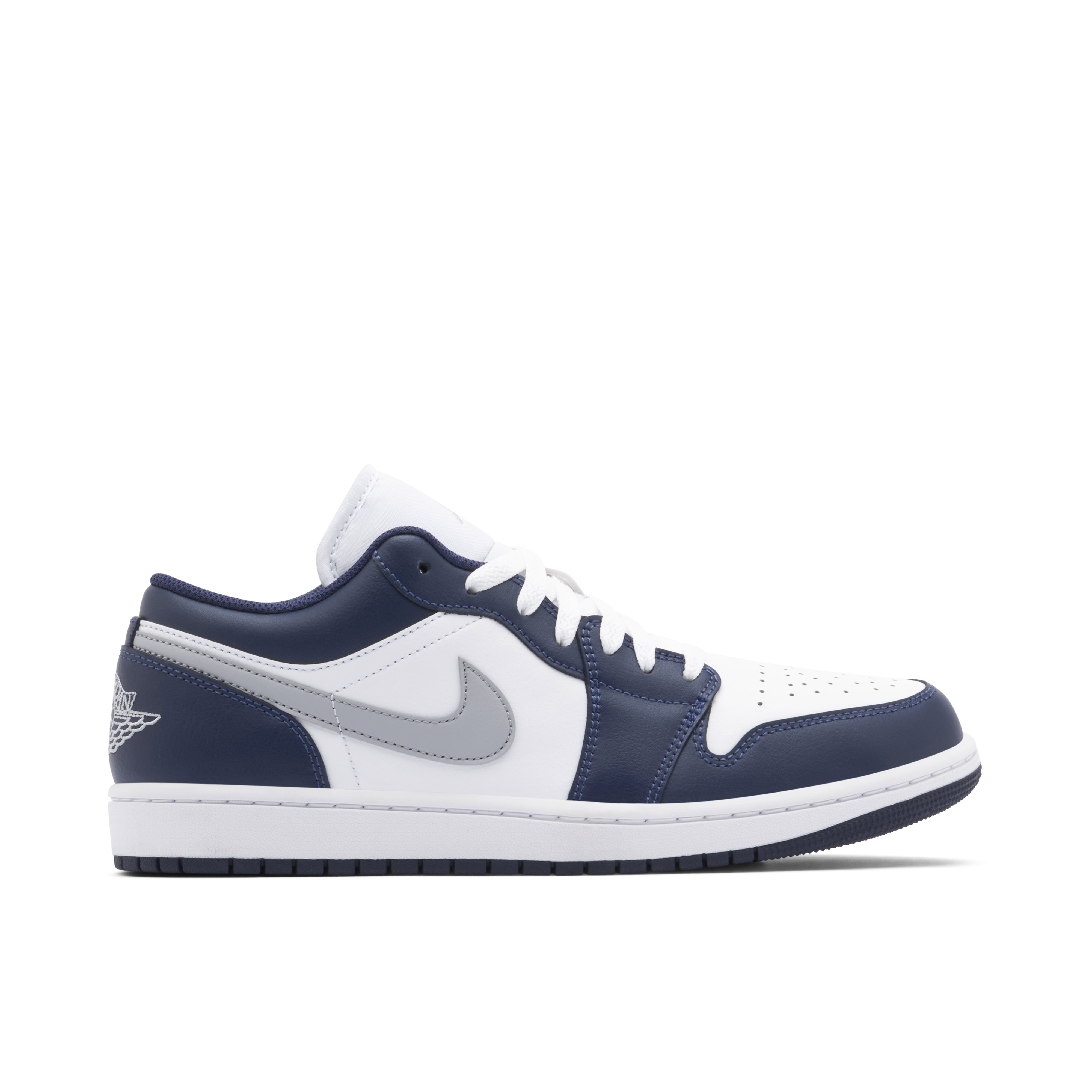 Air Jordan 1 Low Wolf Grey Midnight Navy | 553558-141 | Laced
