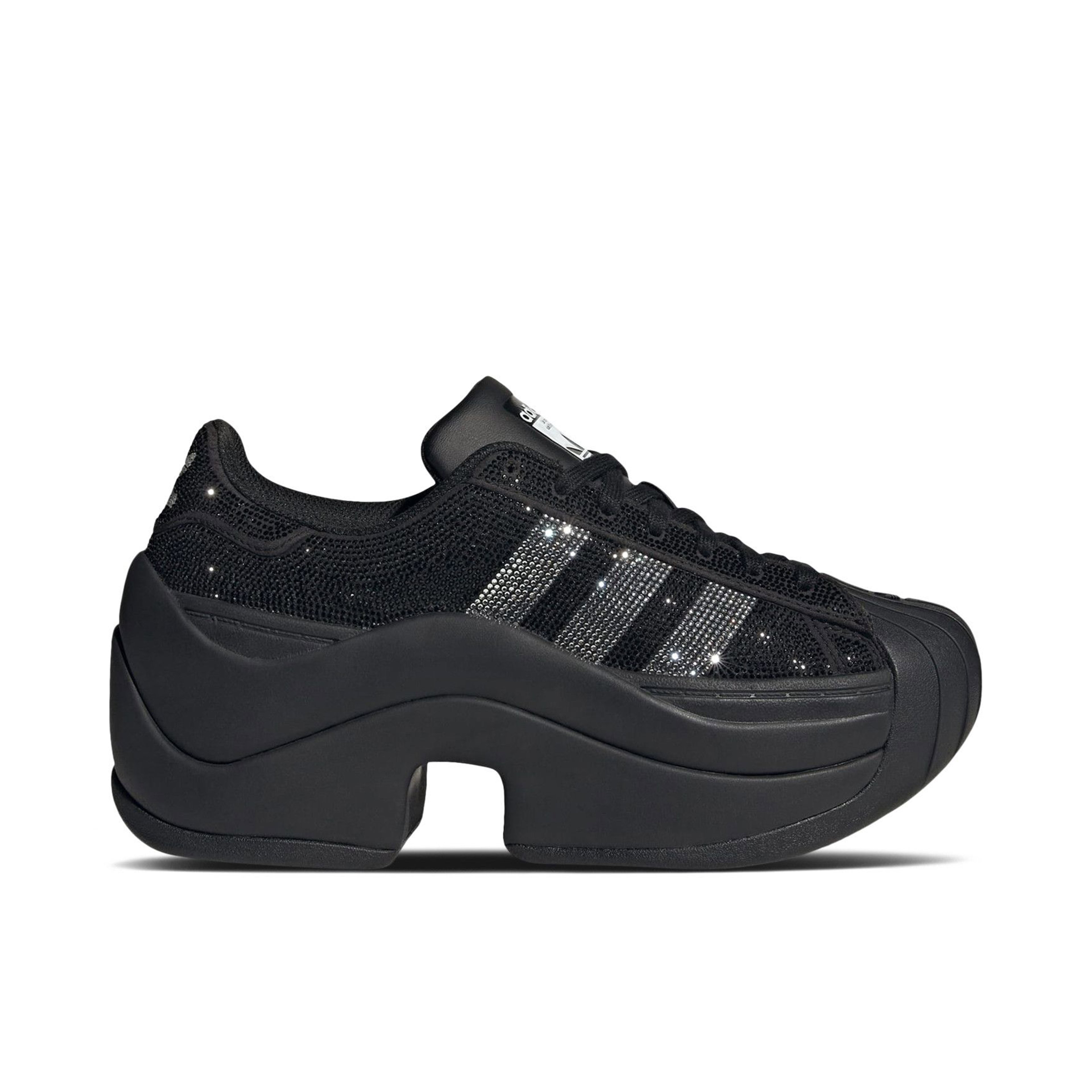 Adidas Superstar Bold Rhinestone Black Silver Womens