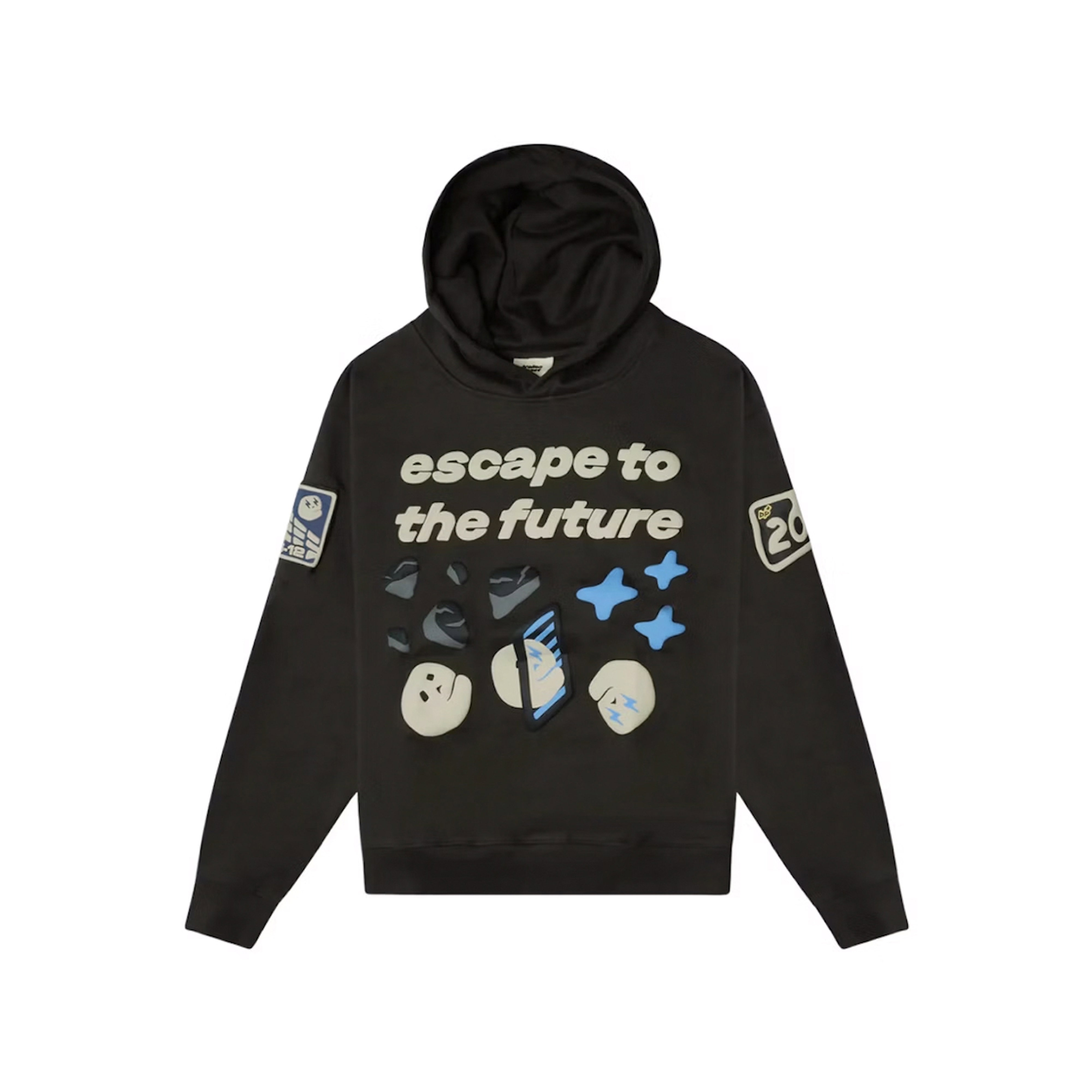 Broken Planet Escape To The Future Hoodie Soot Black | BROKEN