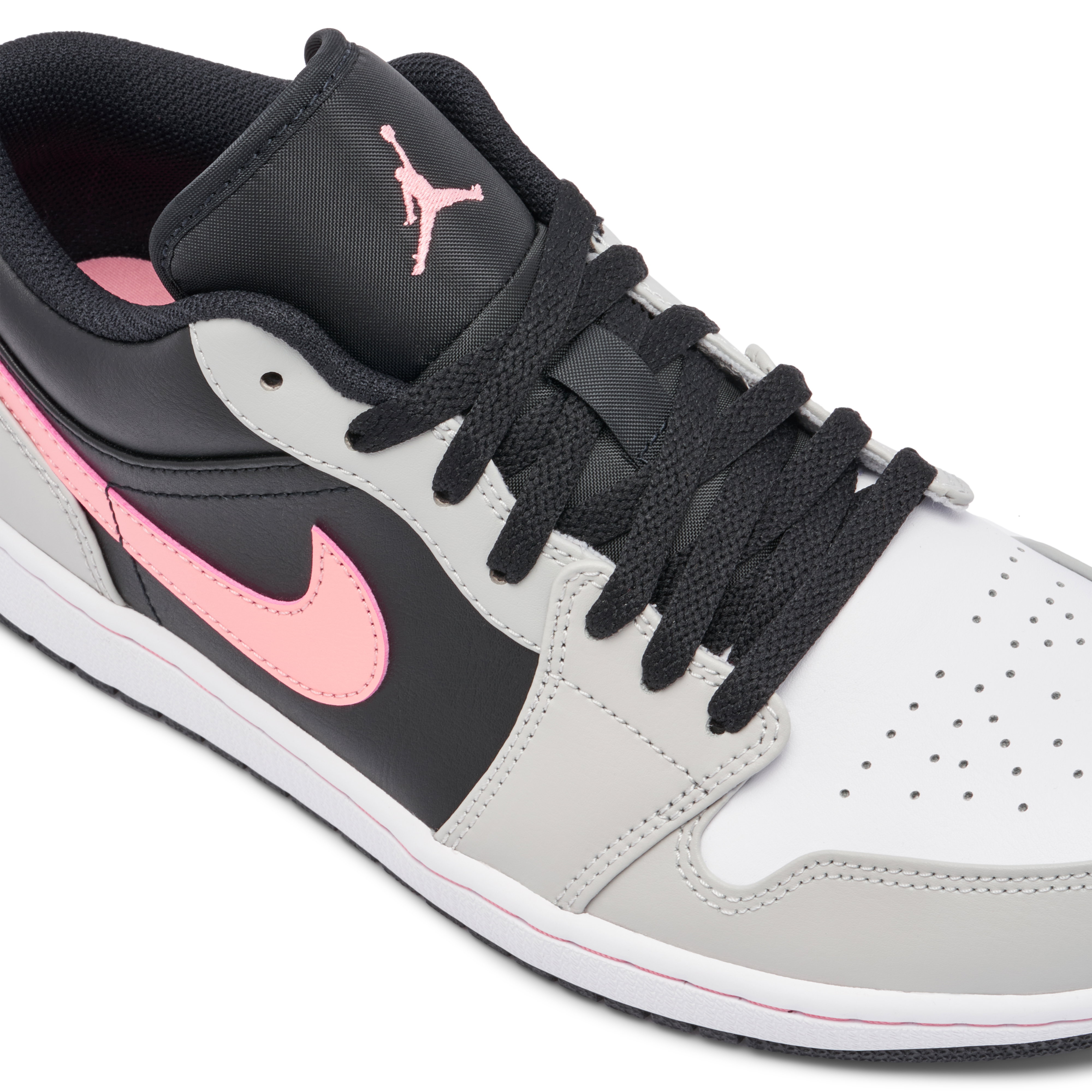 Air Jordan 1 Low Grey Black Pink | 553558-062 | Laced