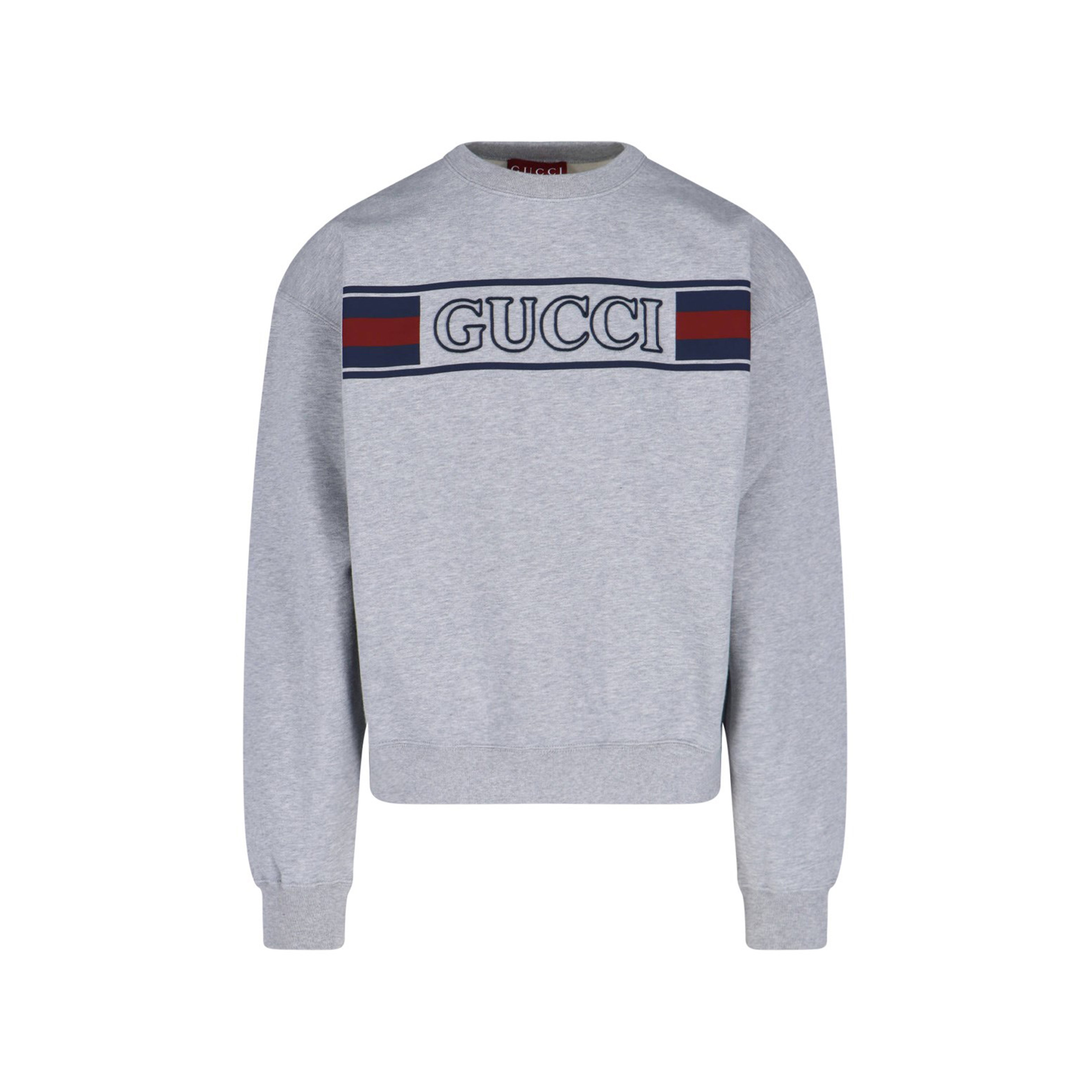 Gucci Logo Crewneck Sweatshirt Grey