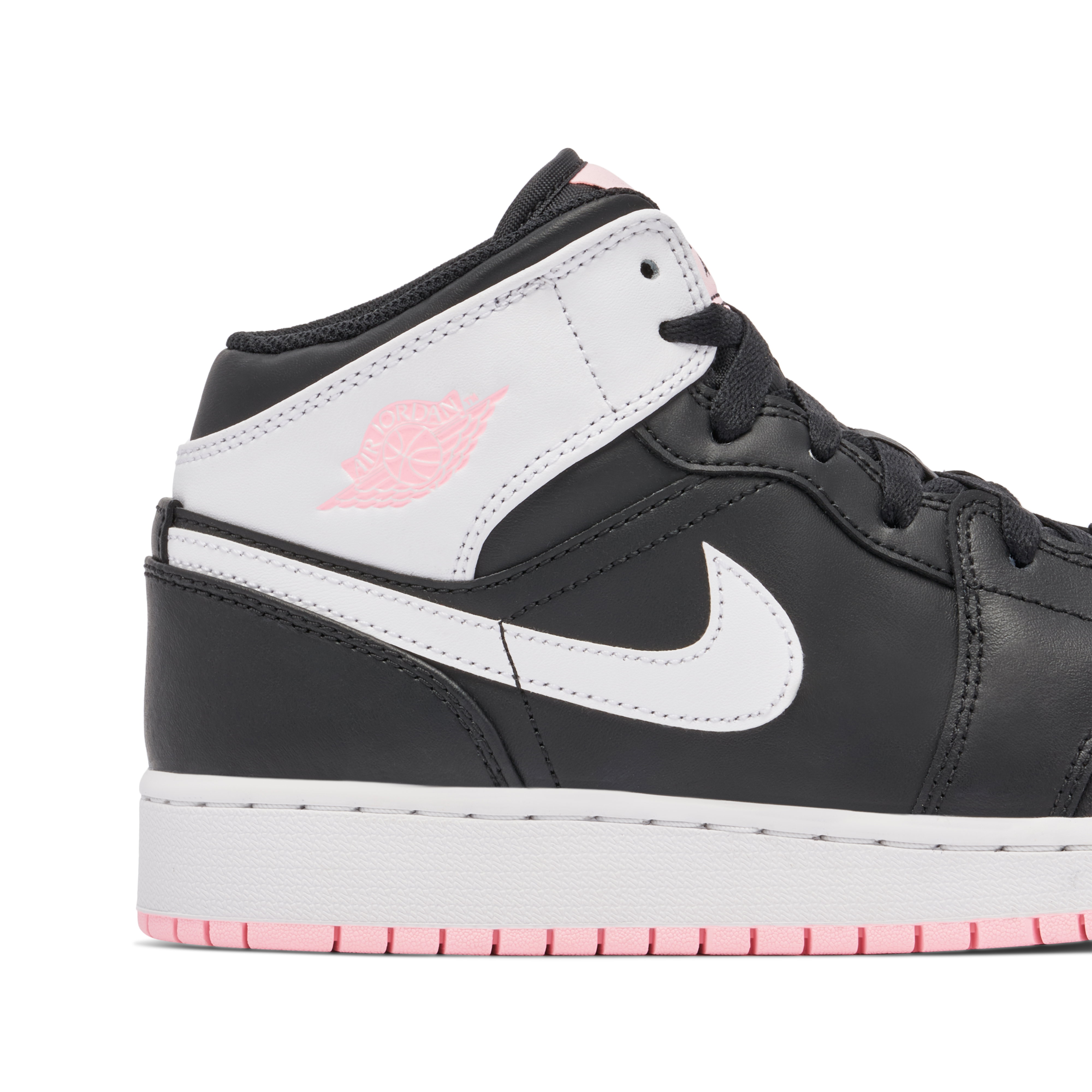 Jordan 1 Mid Black Arctic Pink GS | 555112-061 | Laced