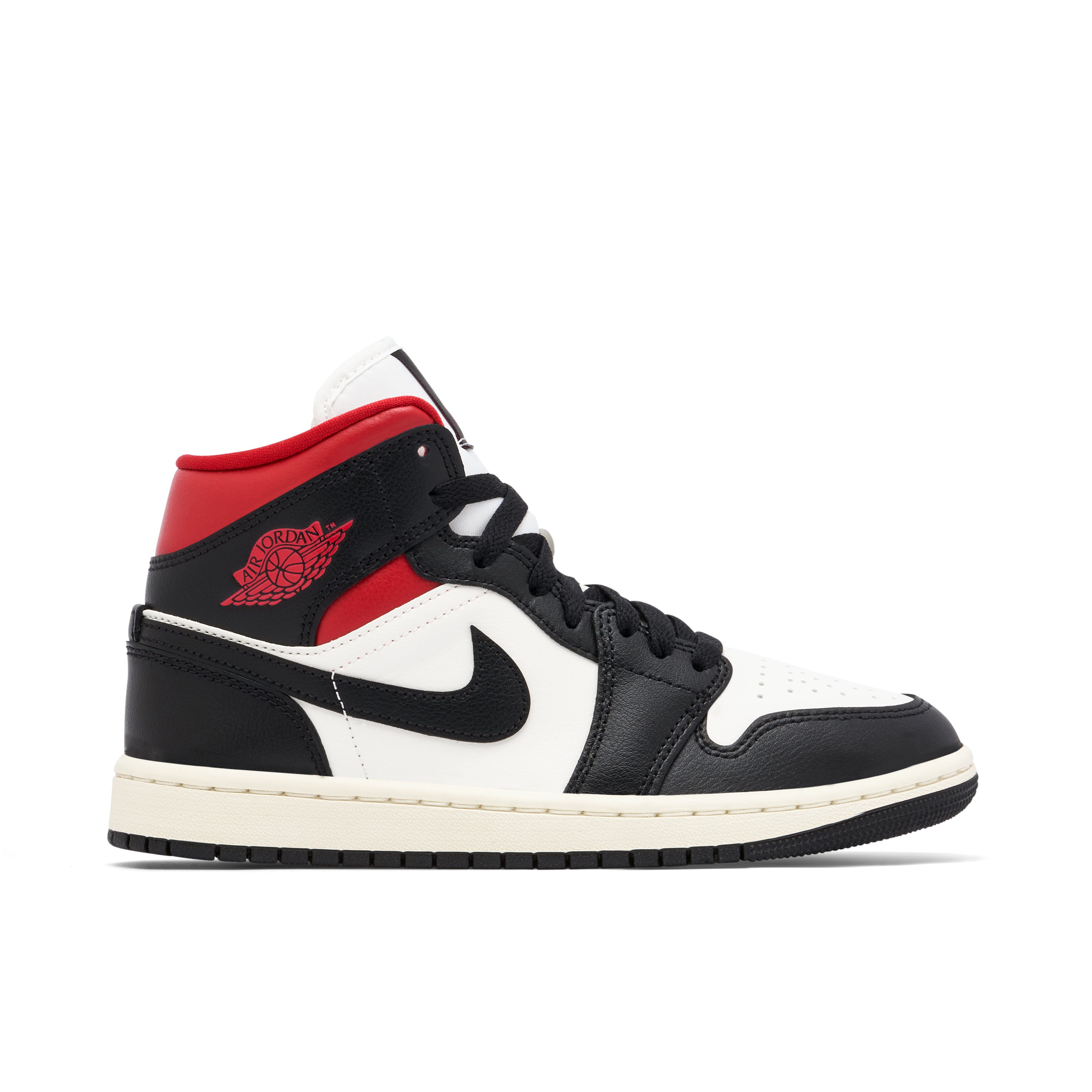 Air Jordan 1 Mid Black White Gym Red GS | DJ4695-122 | Laced
