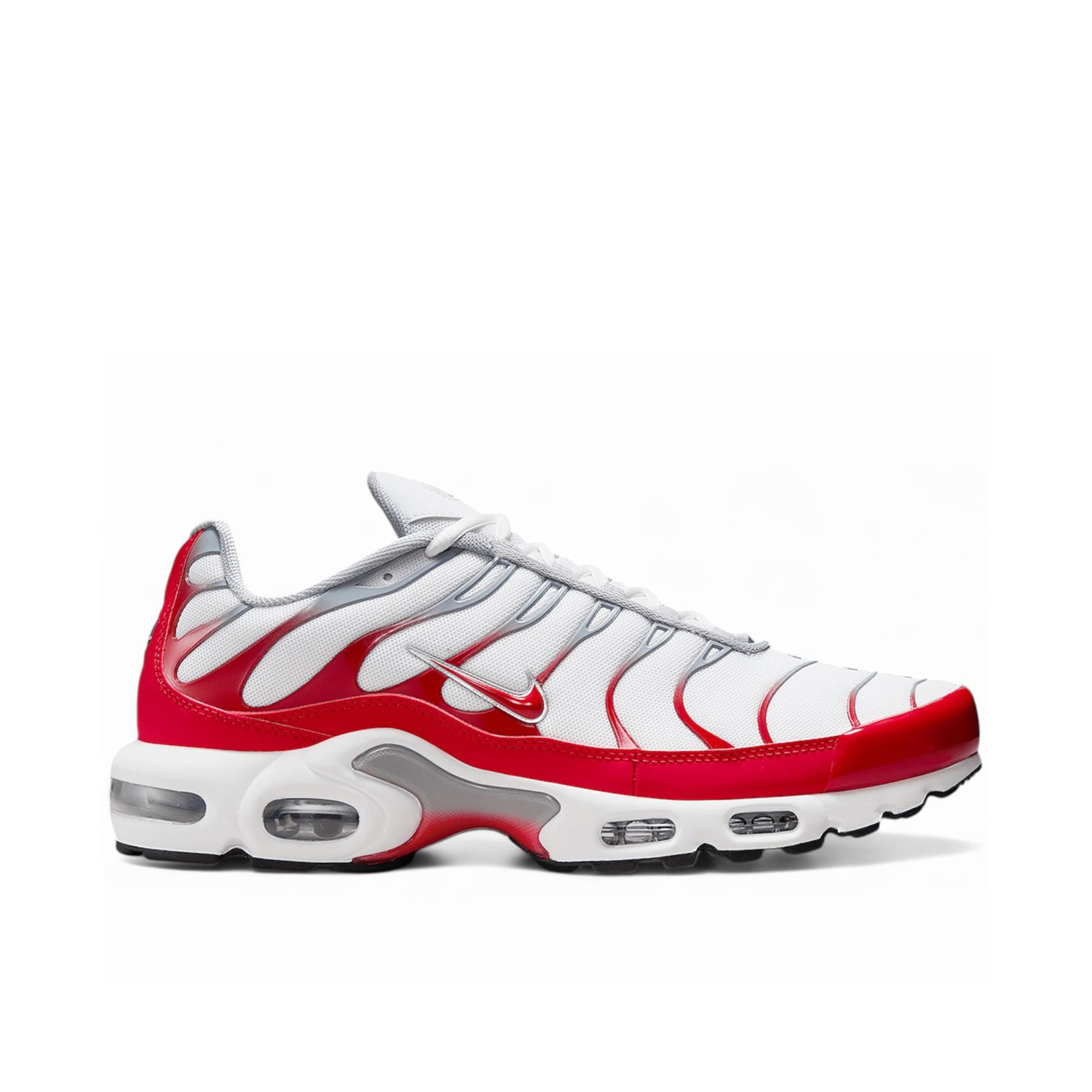 Nike Air Max Plus White University Red Wolf Grey