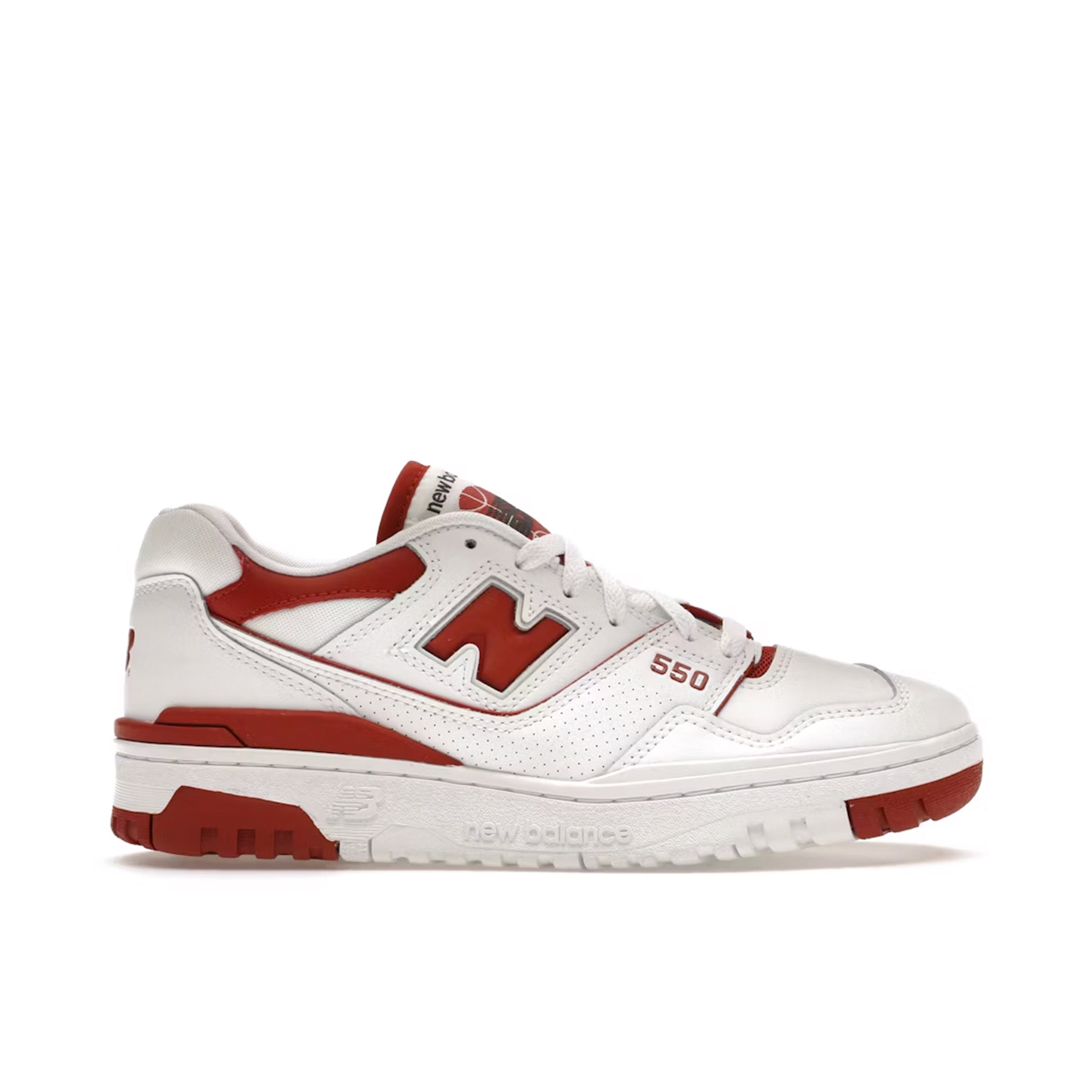 New Balance 550 White Brick Red Womens