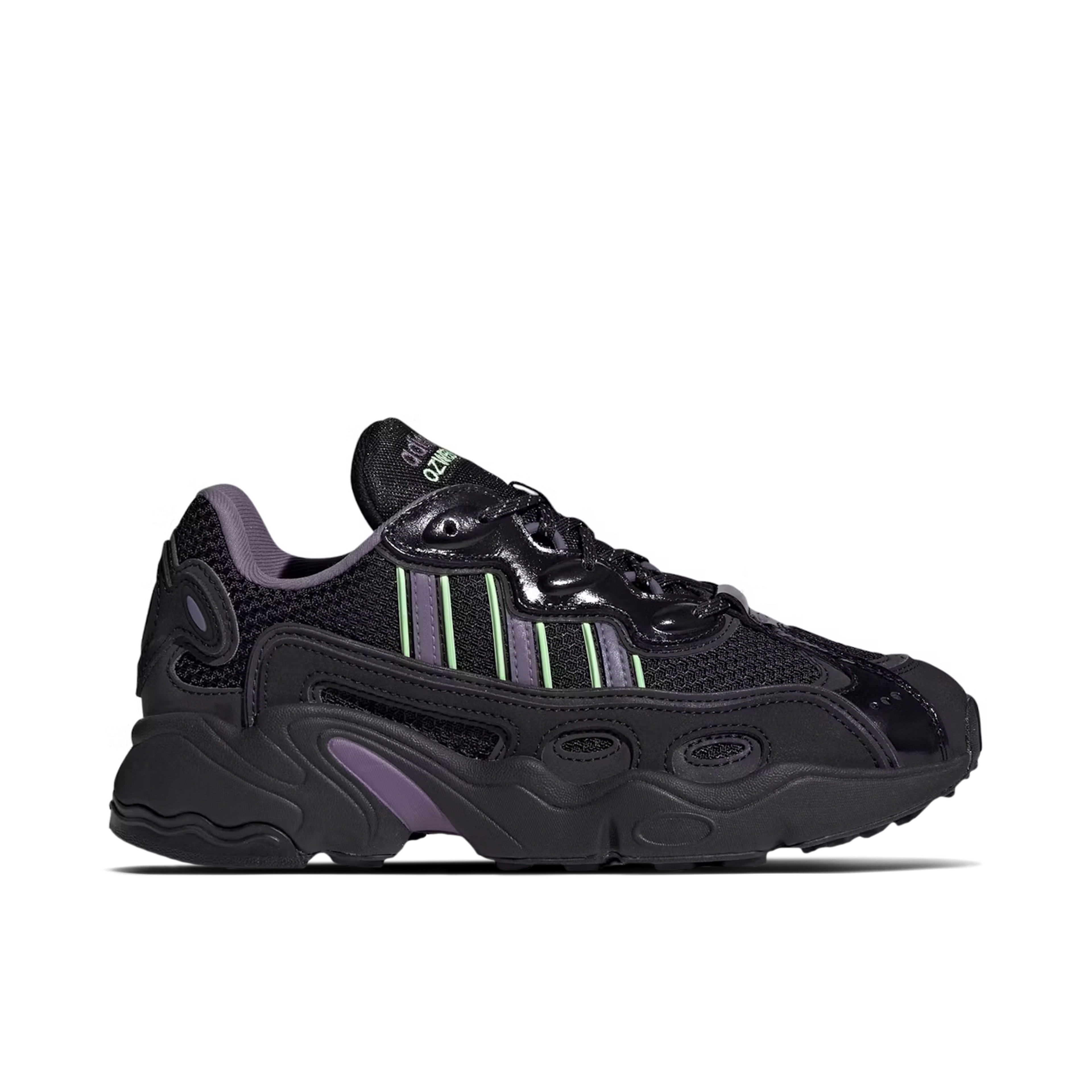Adidas Ozweego OG Core Black Shadow Violet Green Spark Womens