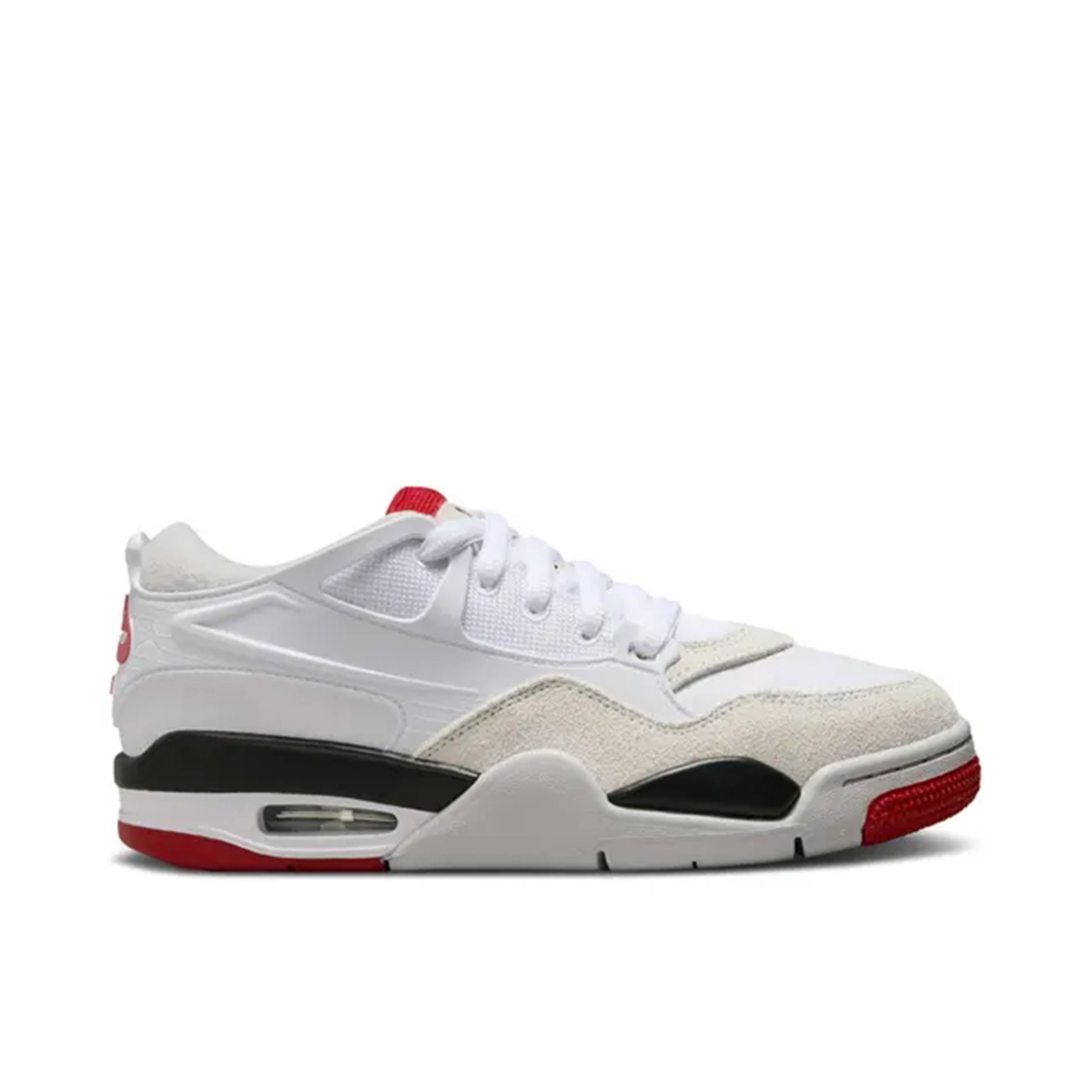 Air Jordan 4 RM White Black Neutral Grey Varsity Red GS