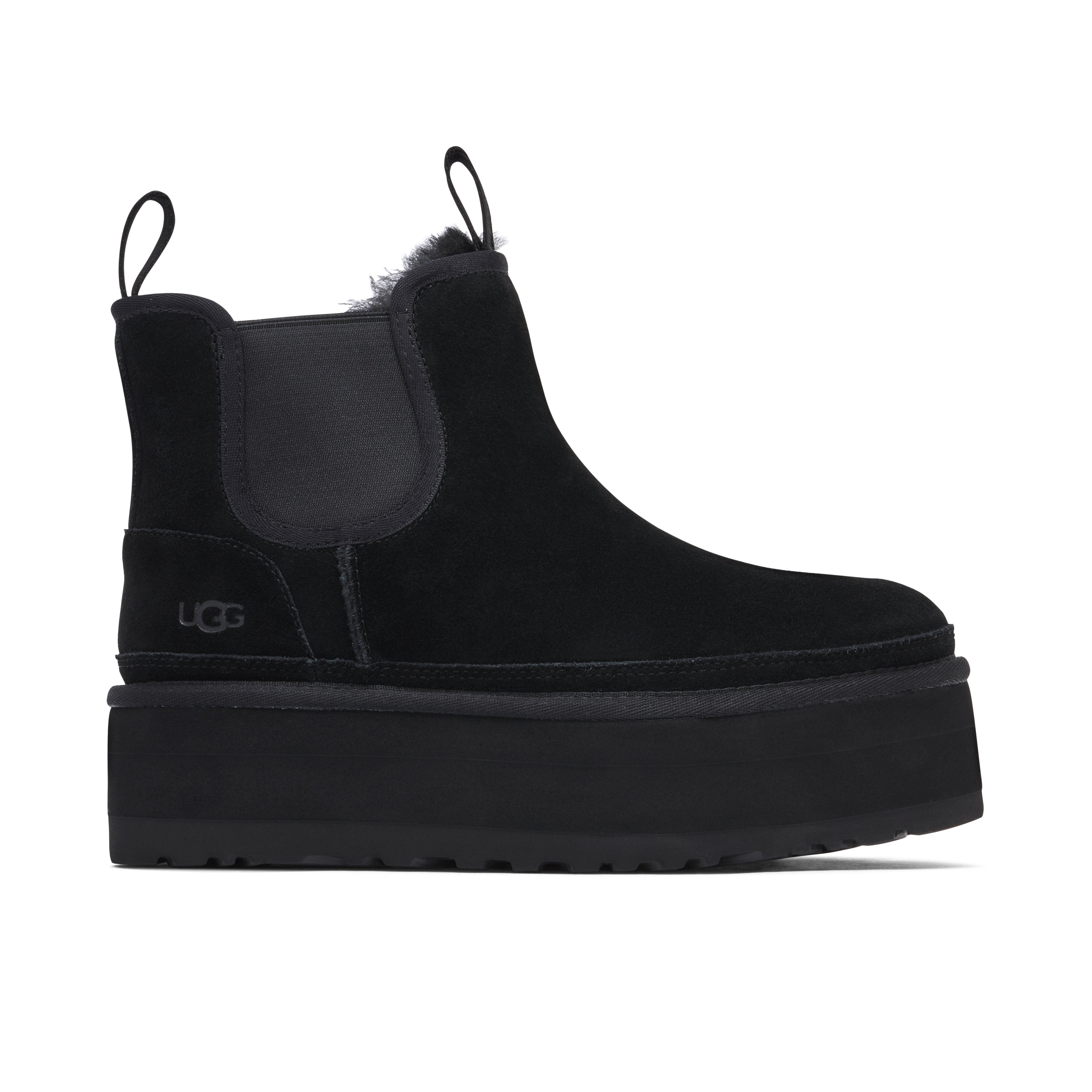 UGG Neumel Platform Chelsea Boot Black Womens | 1134526-BLK | Laced