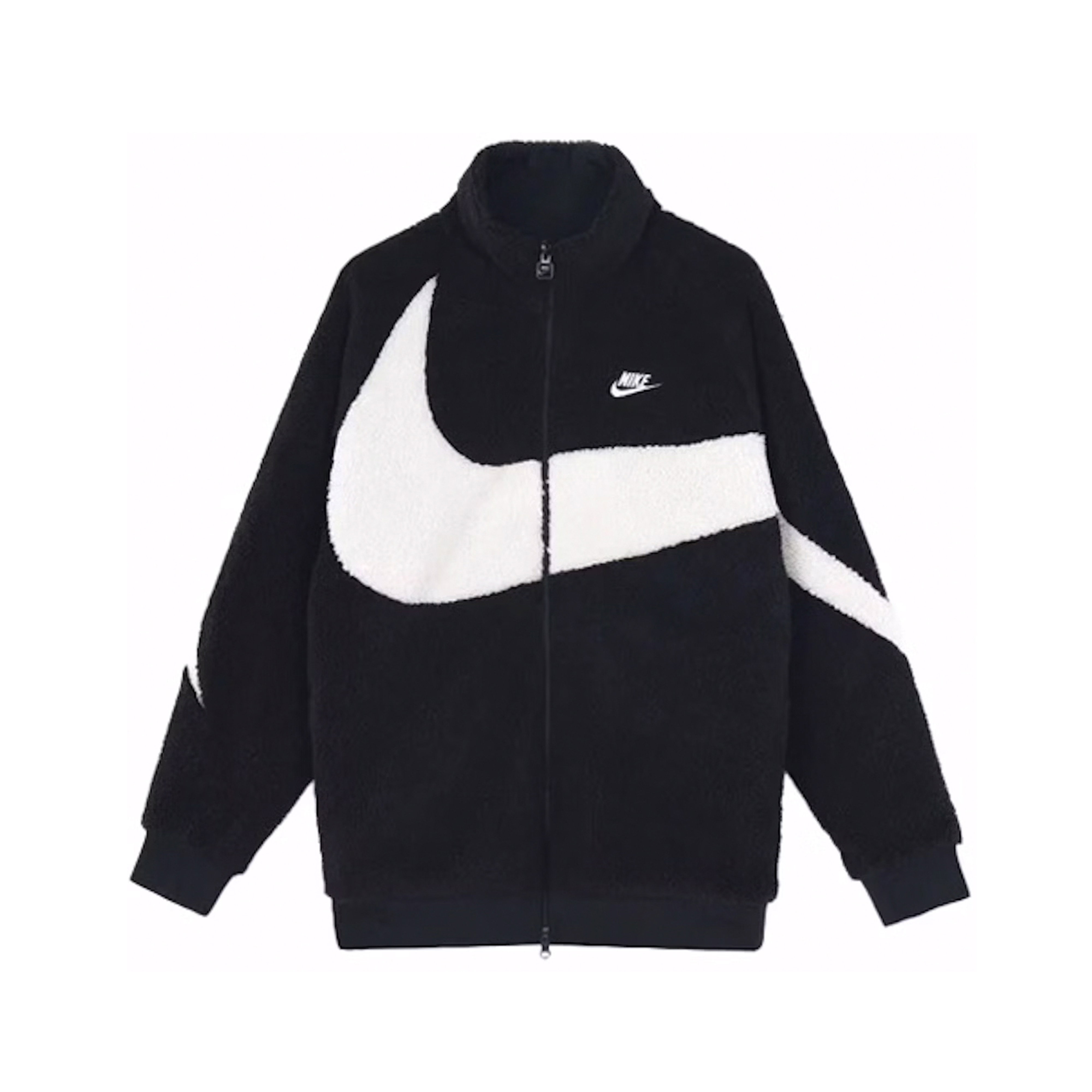 Nike Big Swoosh Reversible Boa Jacket (Asia Sizing) Black White