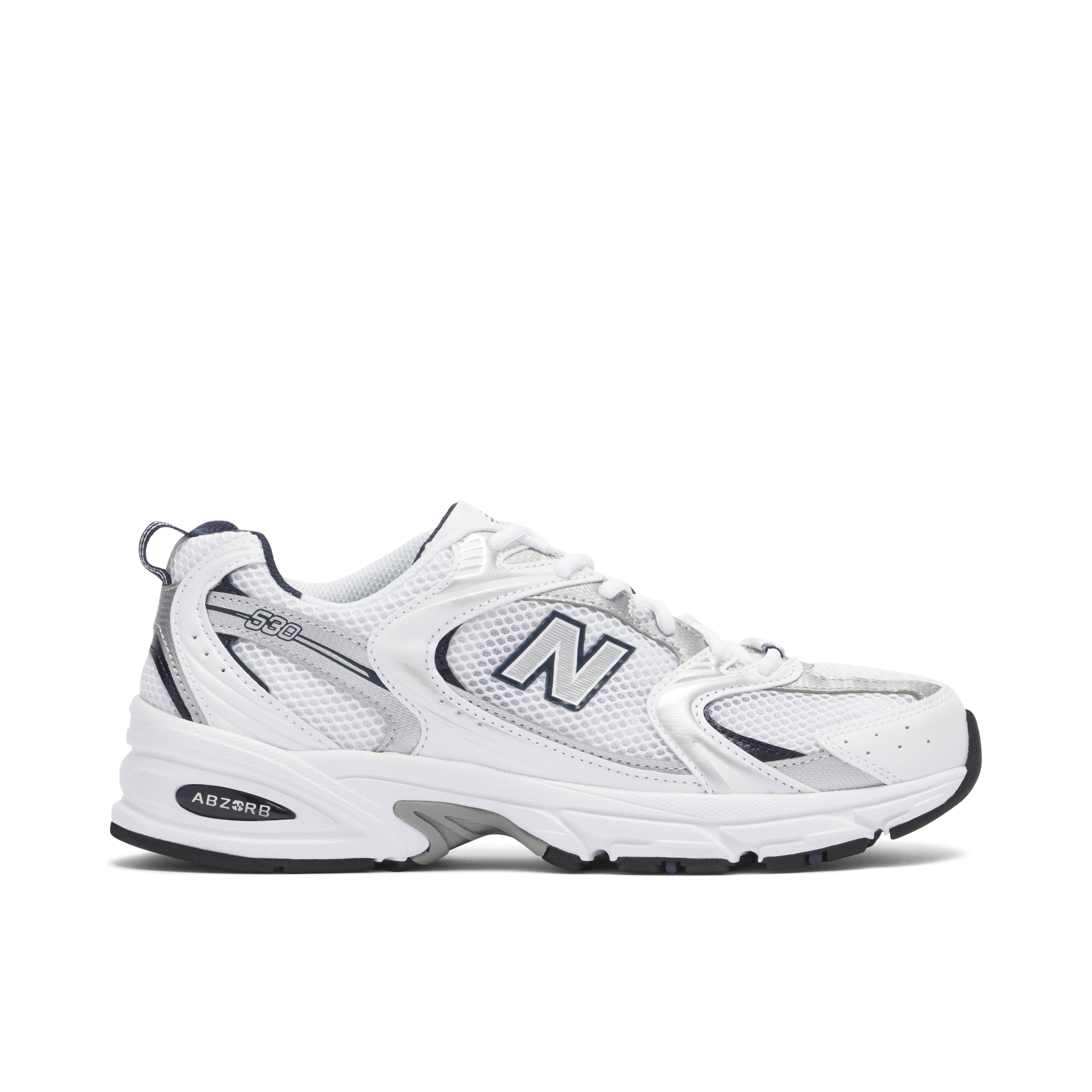 New Balance 530 White Silver Navy
