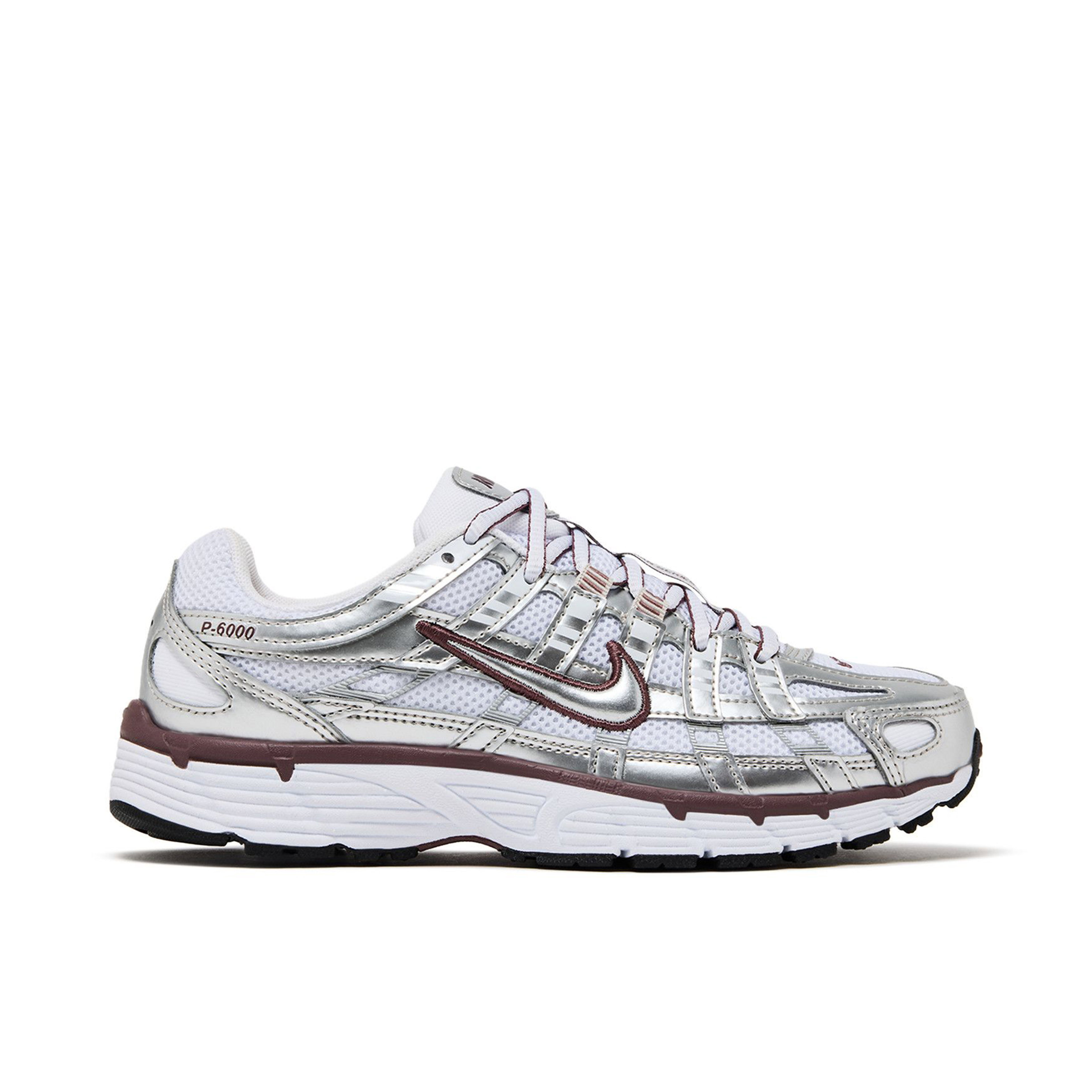 Nike P-6000 White Metallic Silver Tattoo Womens