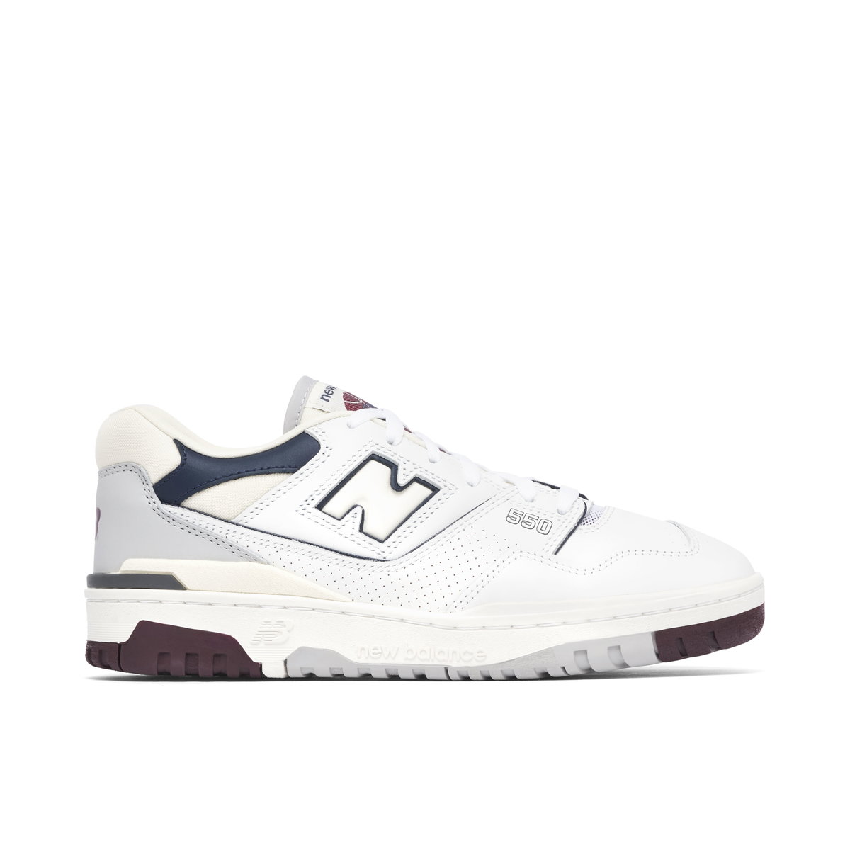 New Balance 550 White Burgundy Navy | BB550PWB | Laced