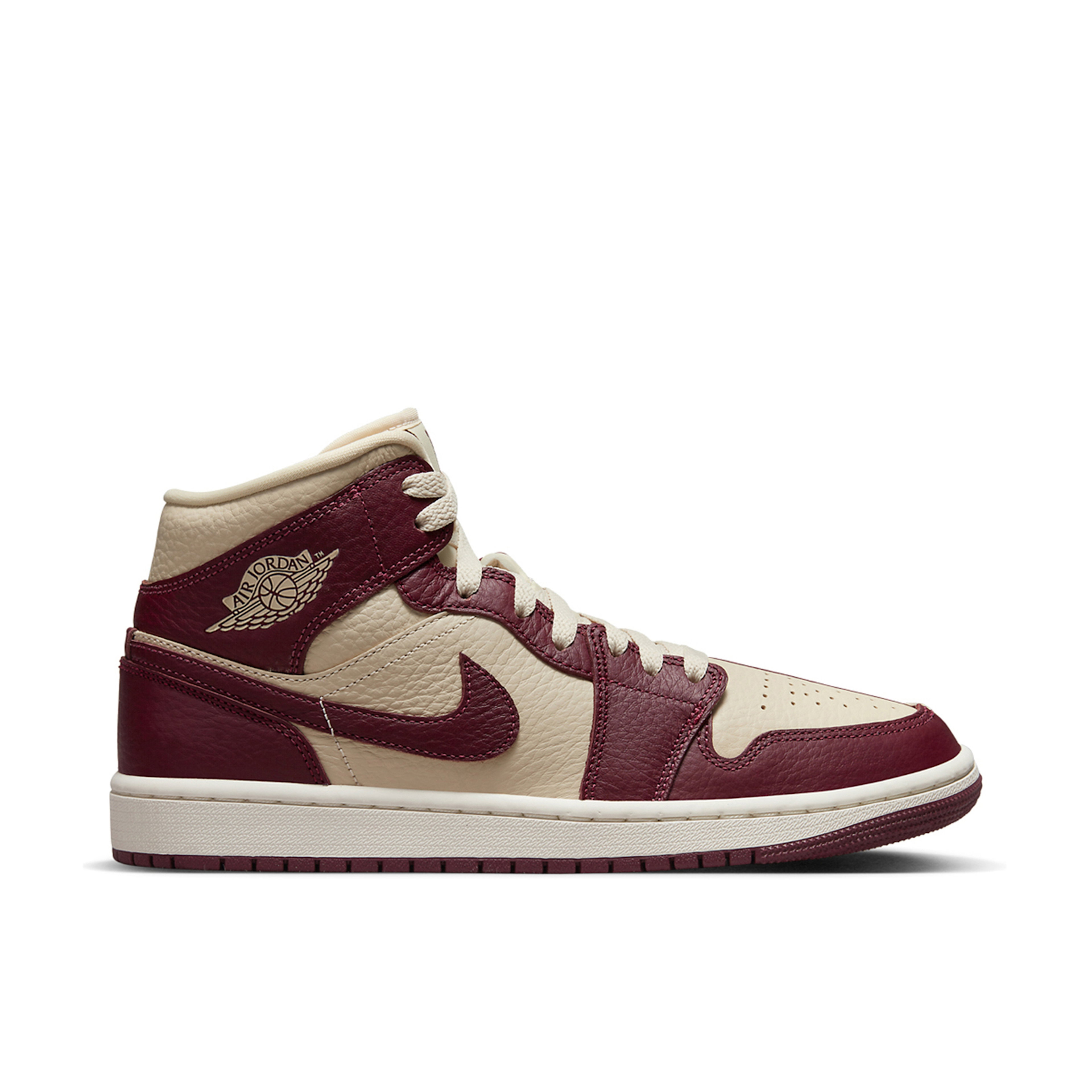 Air Jordan 1 Mid Split Cream Maroon für Damen