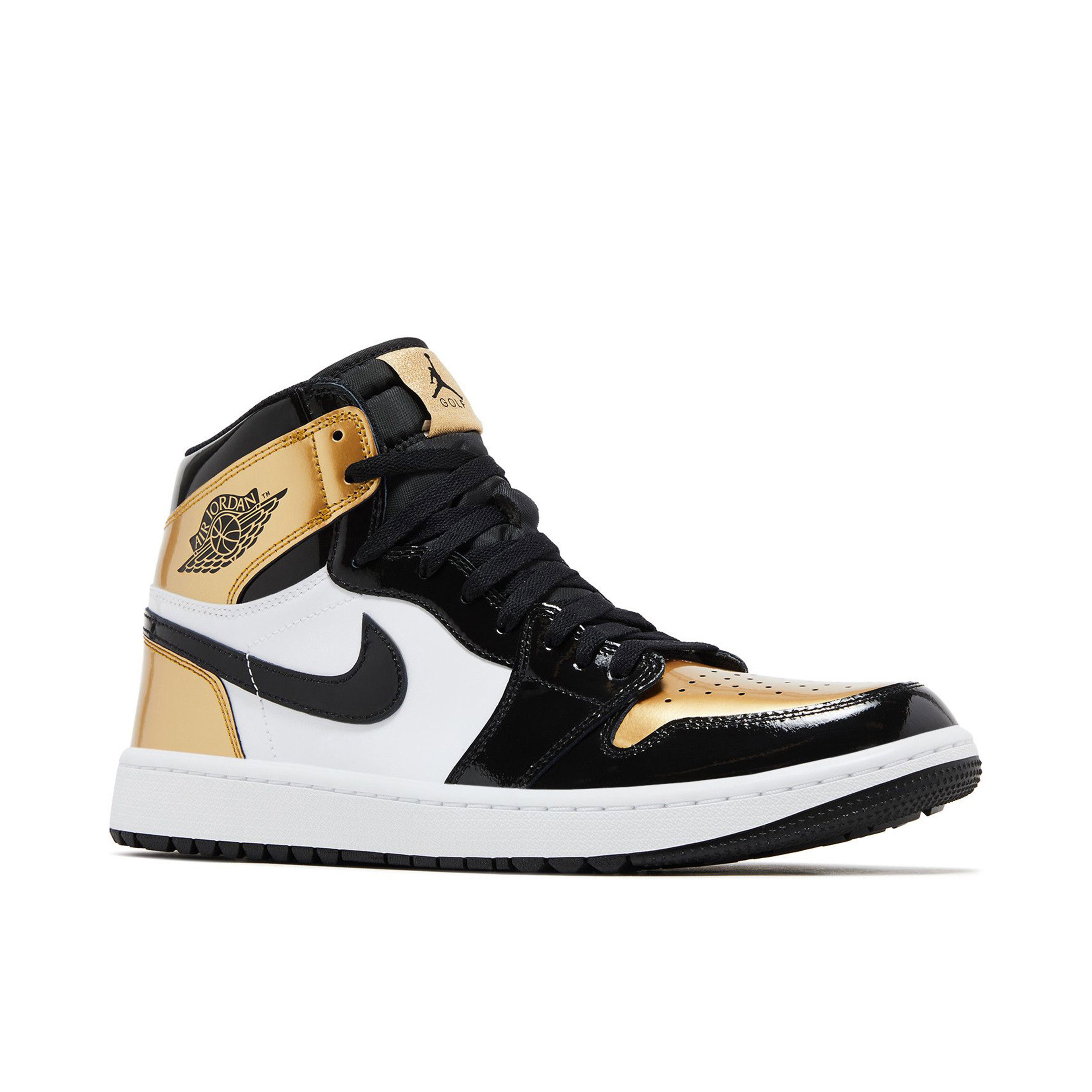 Air Jordan 1 Retro High Golf Patent Gold Toe