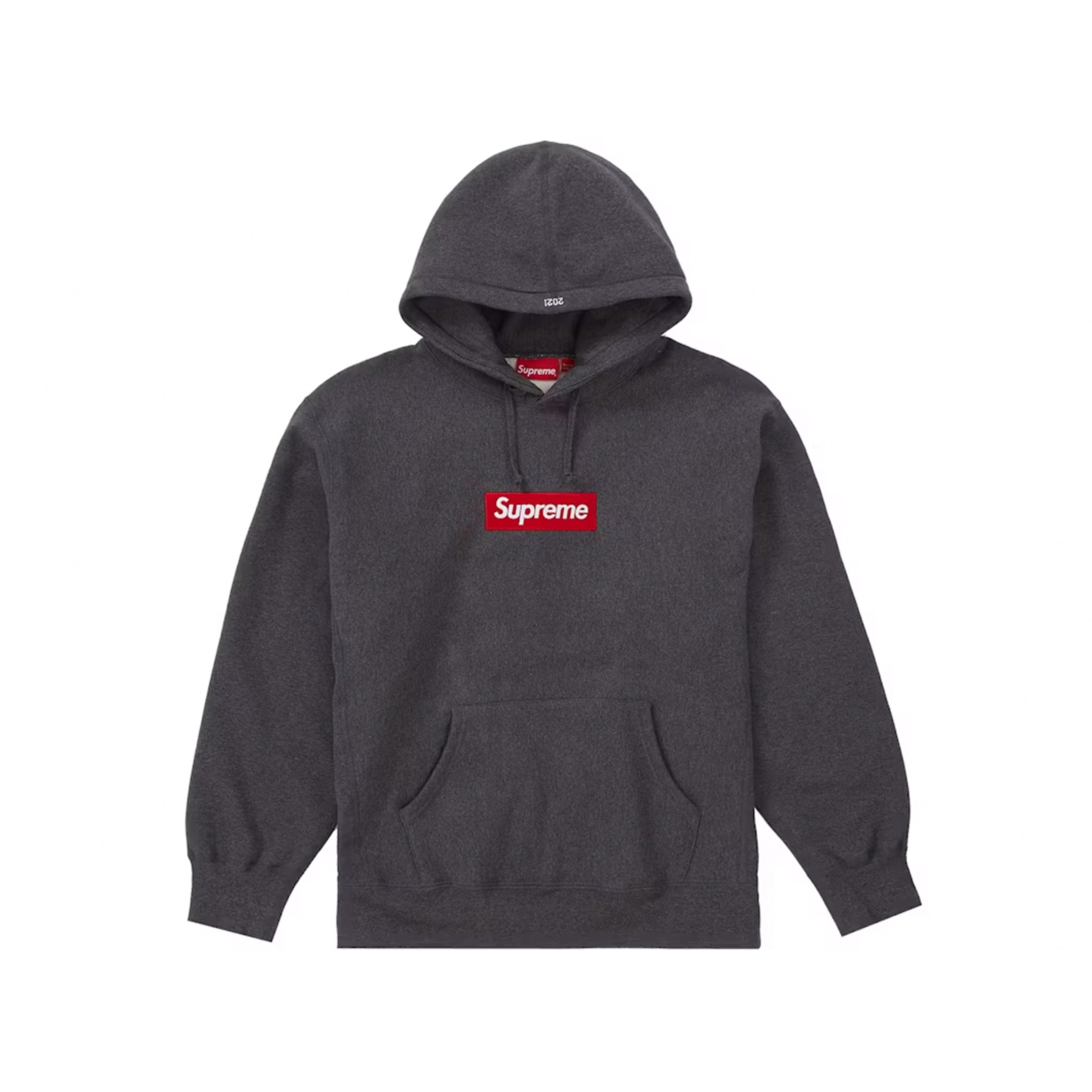 Supreme Box Logo Hooded Sweatshirt (FW21) Charcoal