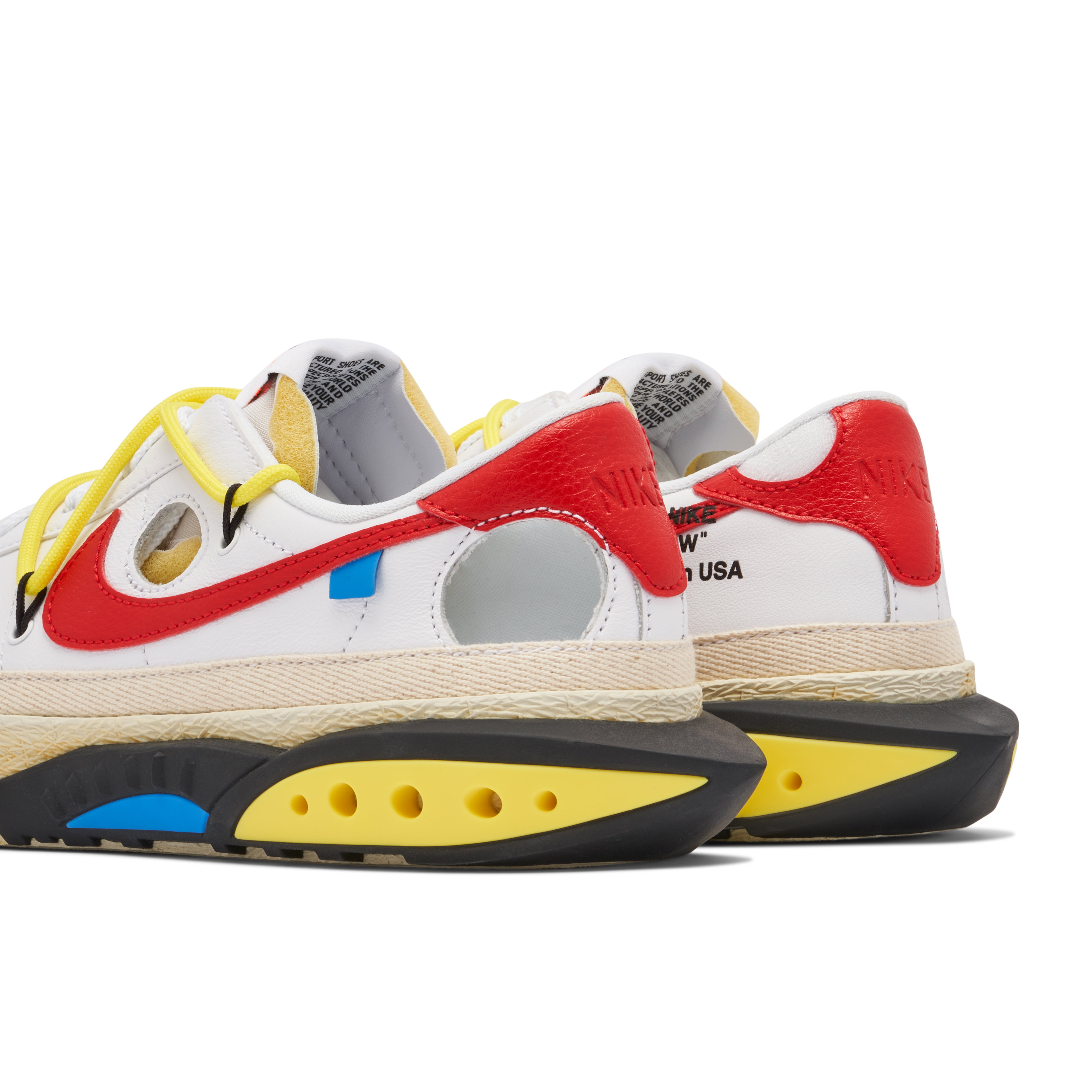 Off-White x Nike Blazer Low White University Red | DH7863-100 | Laced