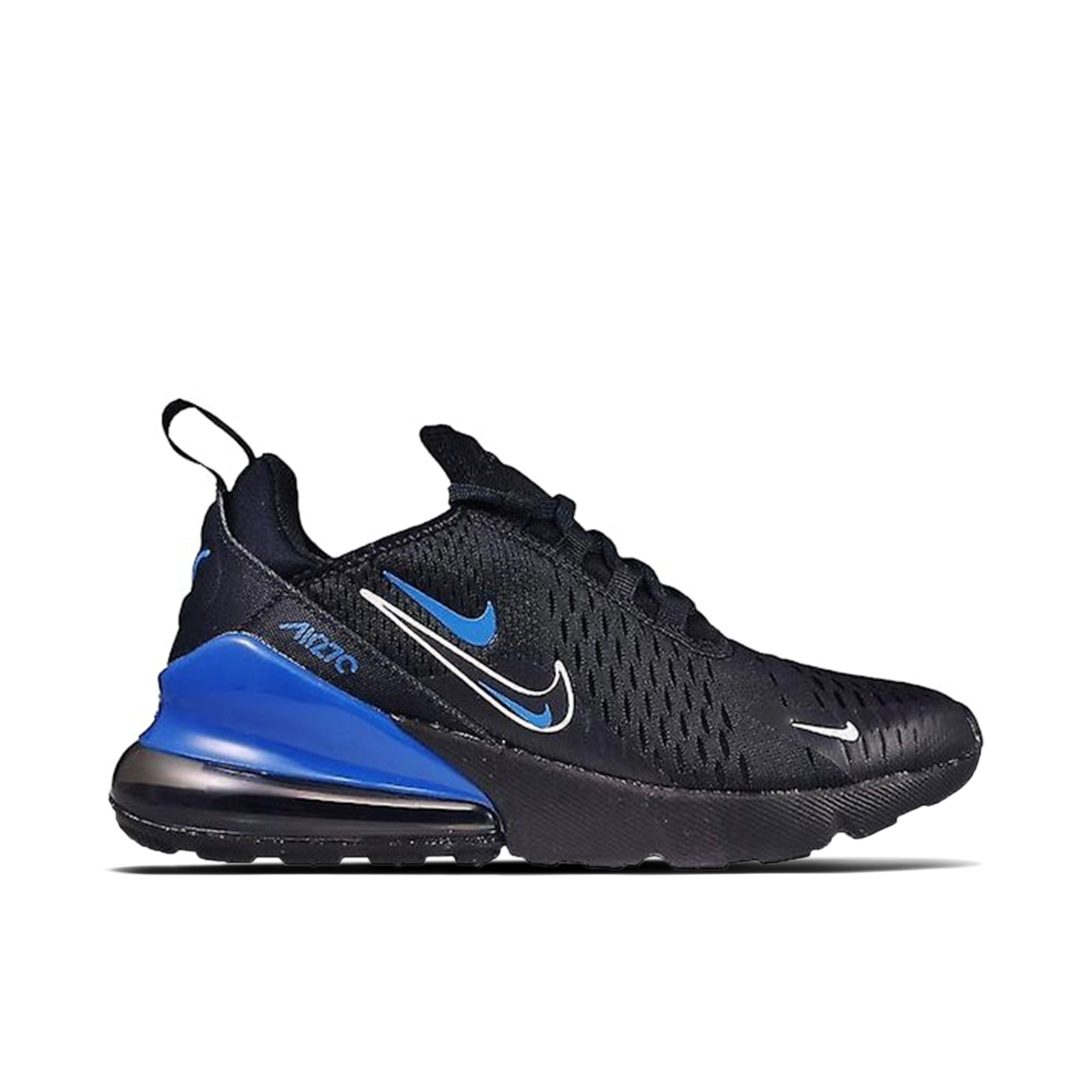 Nike Air Max 270 Multi-Swoosh Black Dark Marina Blue GS
