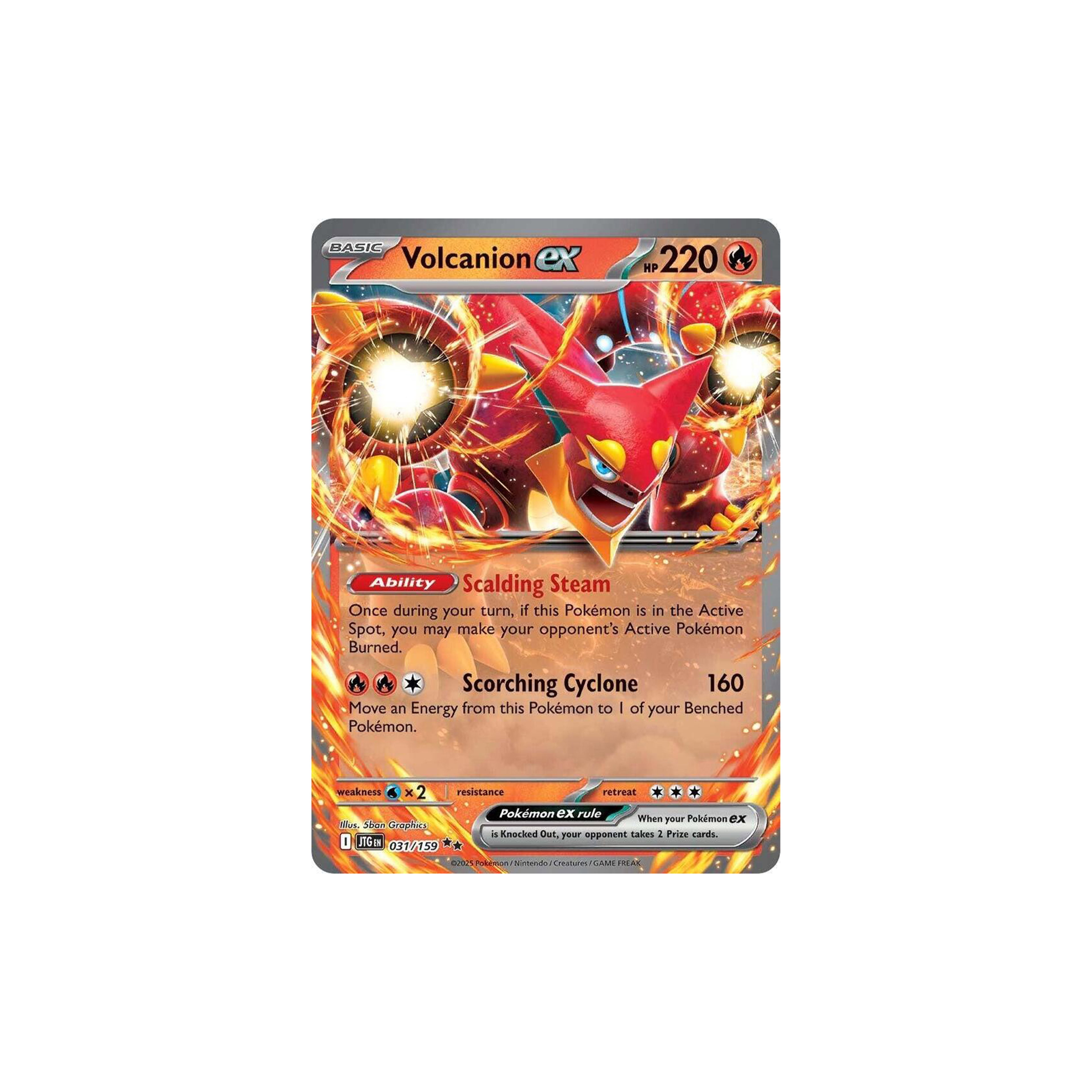 Volcanion ex (031) Journey Together Pokèmon Card