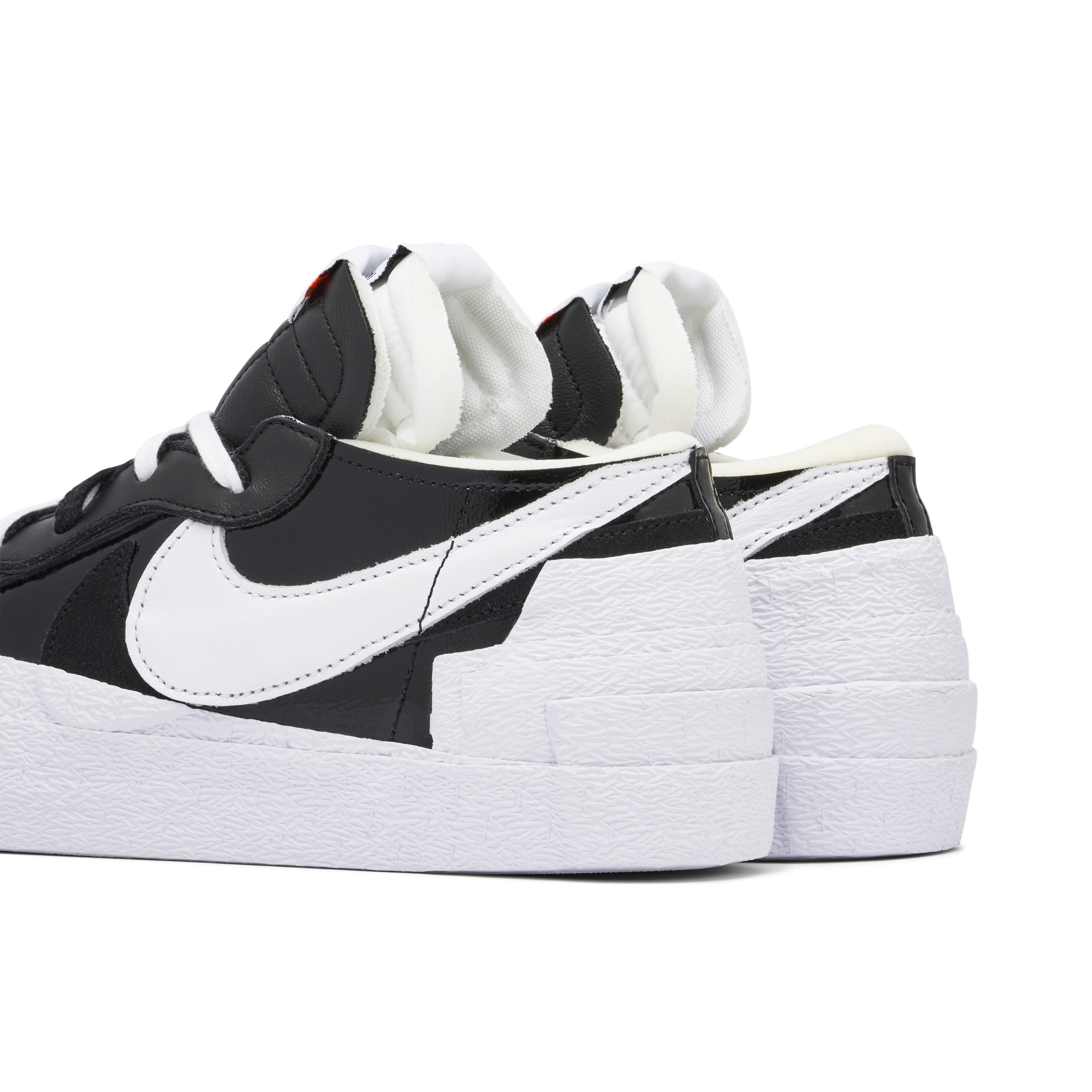 sacai x Nike Blazer Low Black White Patent | DM6443-001 | Laced sacai x Nike Blazer Low Black White Patent | DM6443-001 | Laced