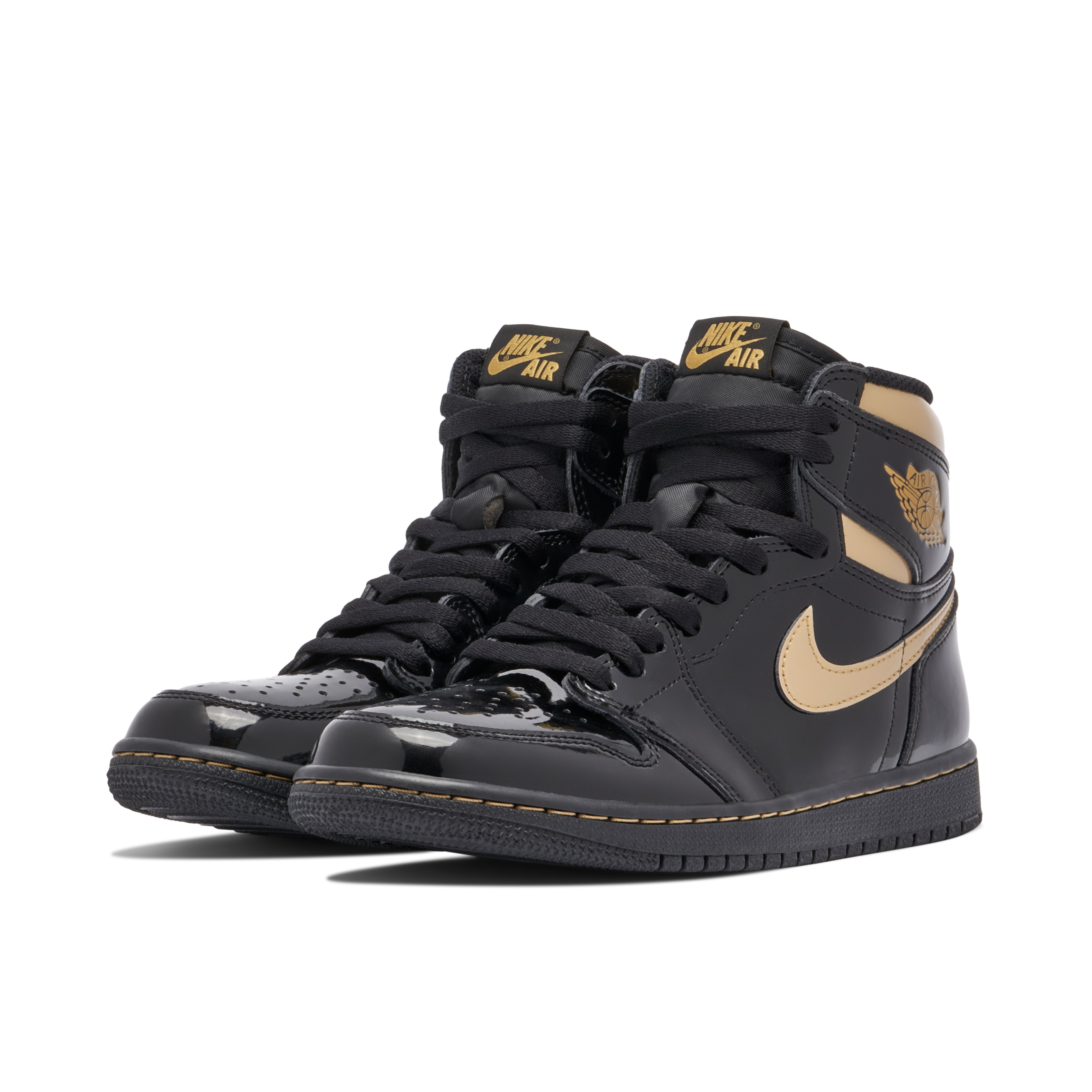 Air Jordan 1 High OG Patent Black Gold | 555088-032 | Laced