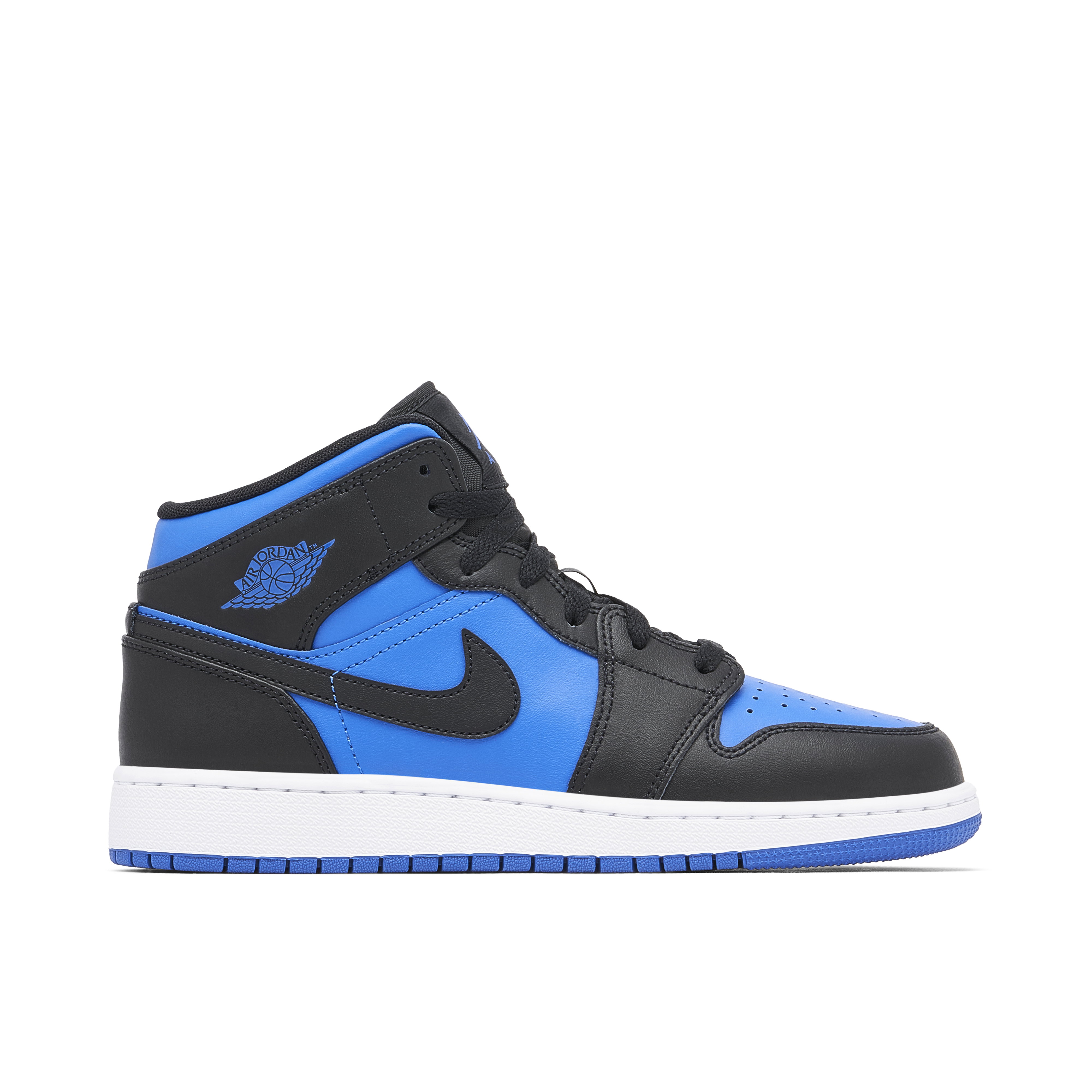 Air Jordan 1 Mid Black Royal Metallic GS | DQ8423-042 | Laced