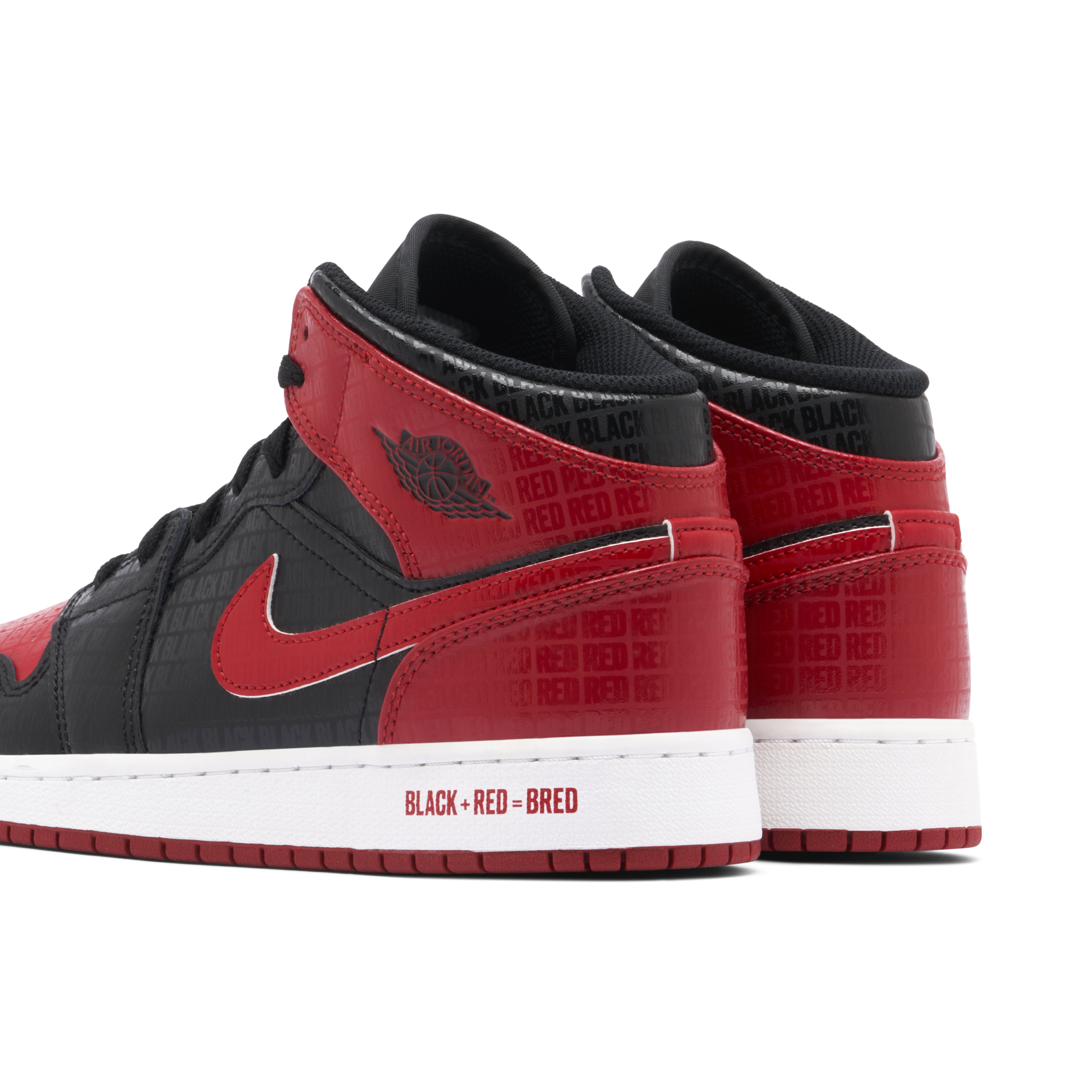 Air Jordan 1 Mid Bred Text GS | DM9650-001 | Laced