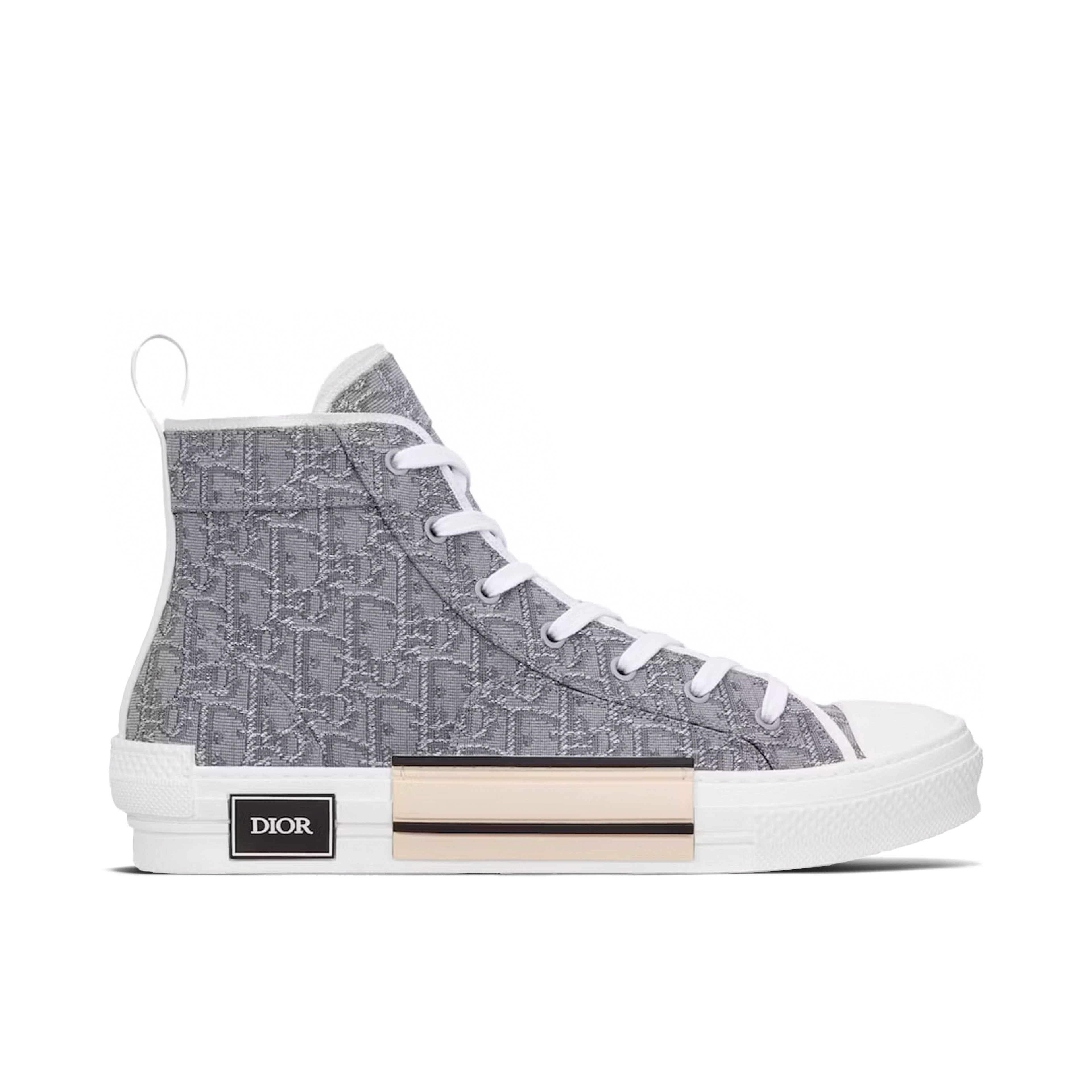 Dior B23 High-Top Ruthenium-Colored Oblique Jacquard