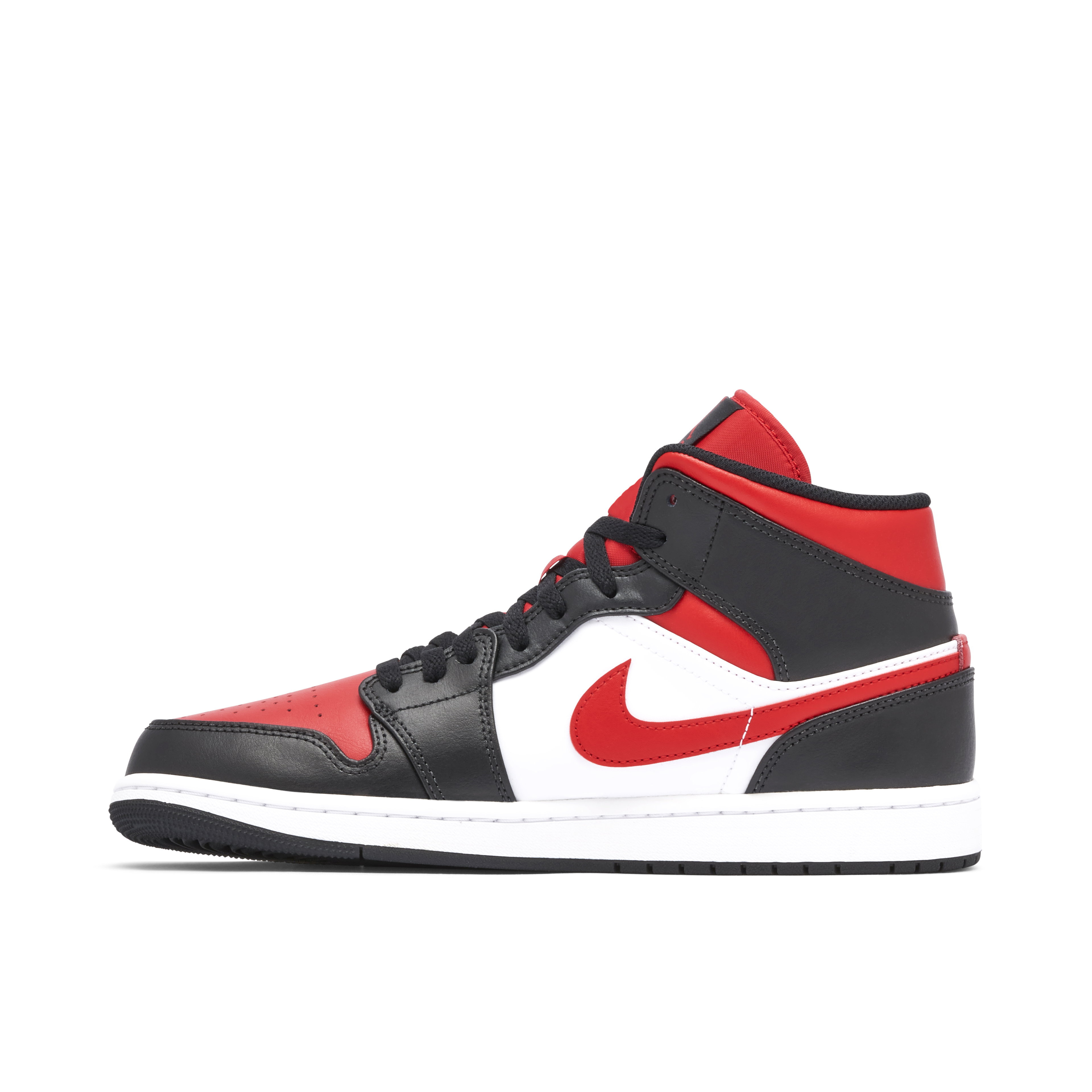Air Jordan 1 Mid Bred Toe White