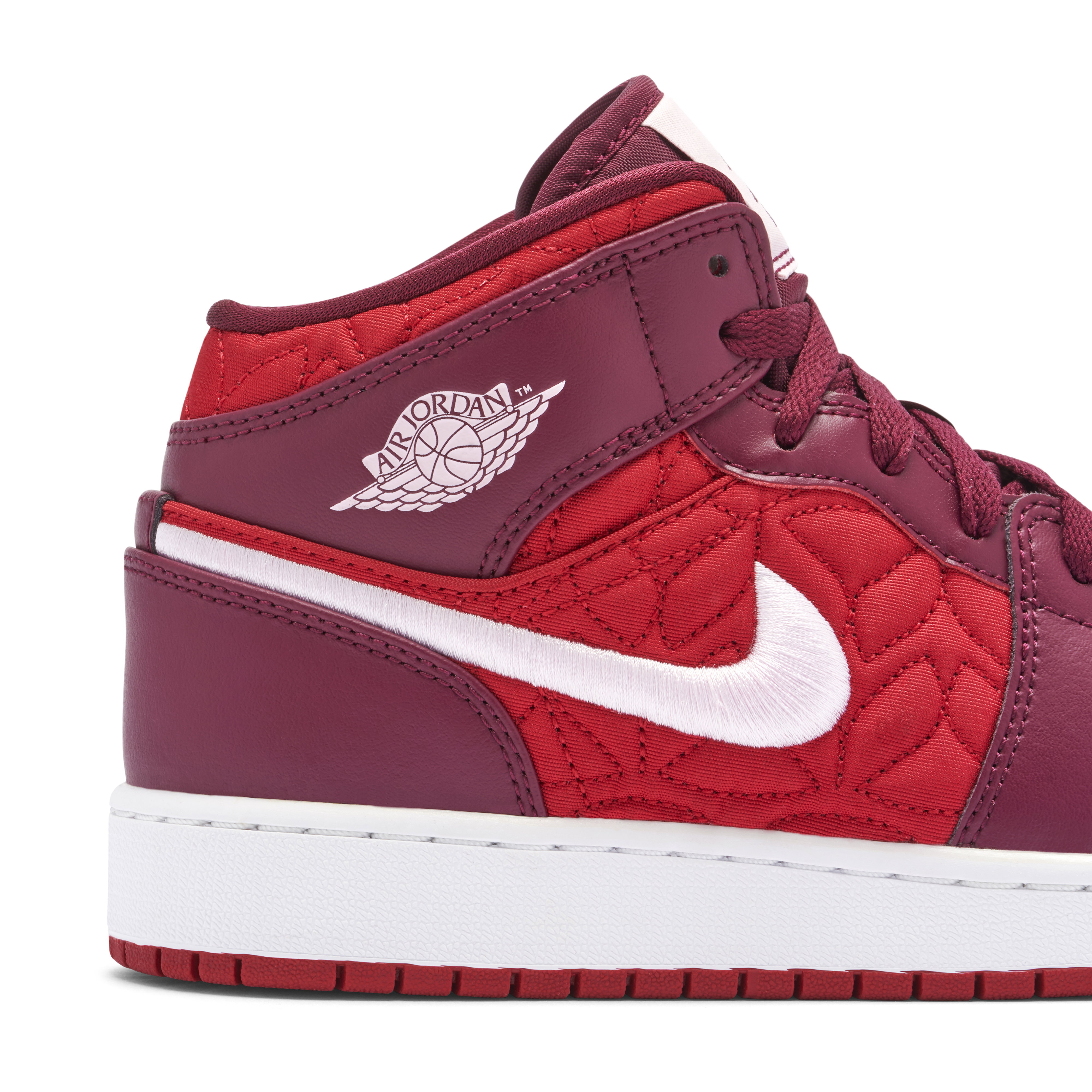 Air Jordan 1 Mid SE Red Quilt GS | AV5174-600 | Laced