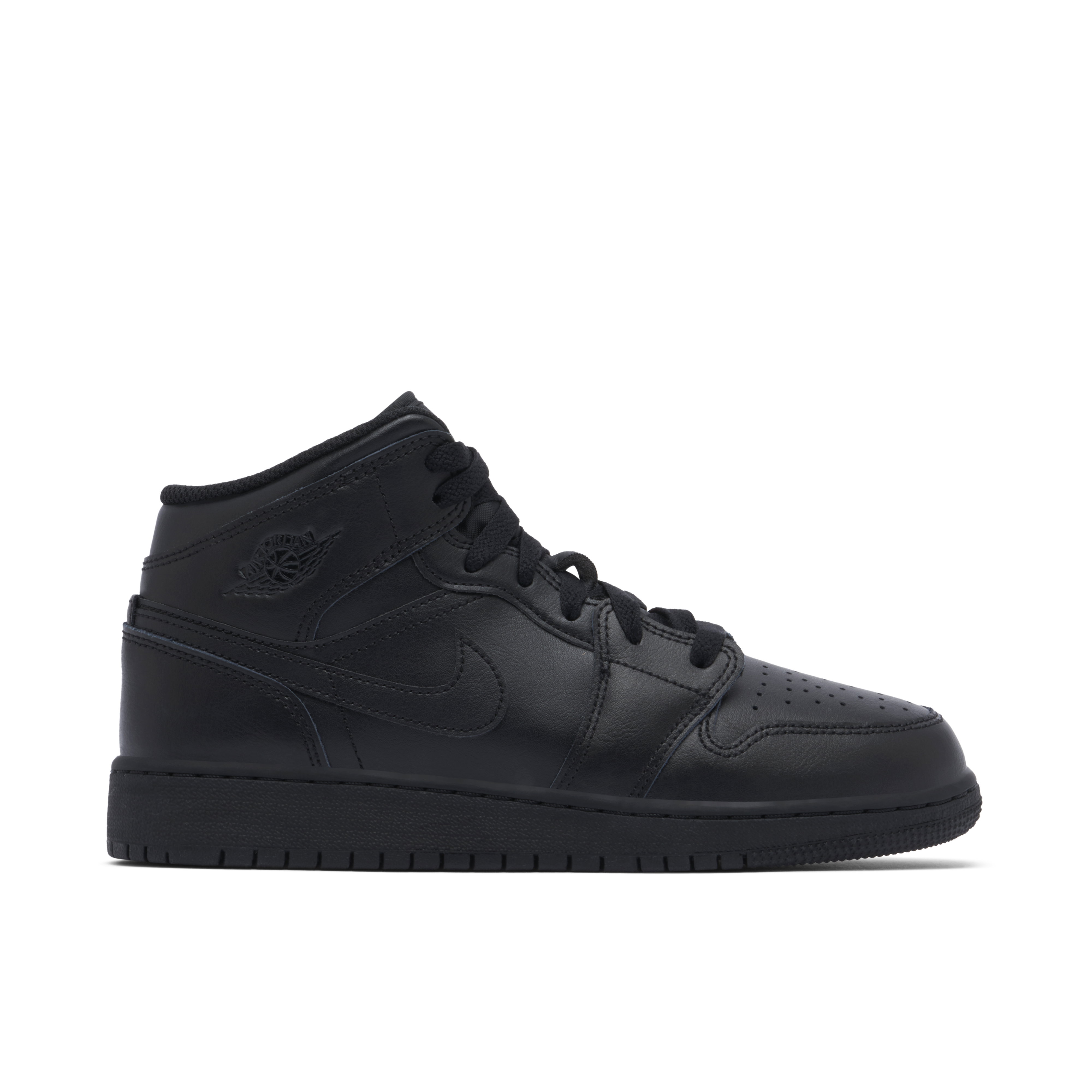 Air Jordan 1 Mid Triple Black GS (2022) | 554725-093 | Laced