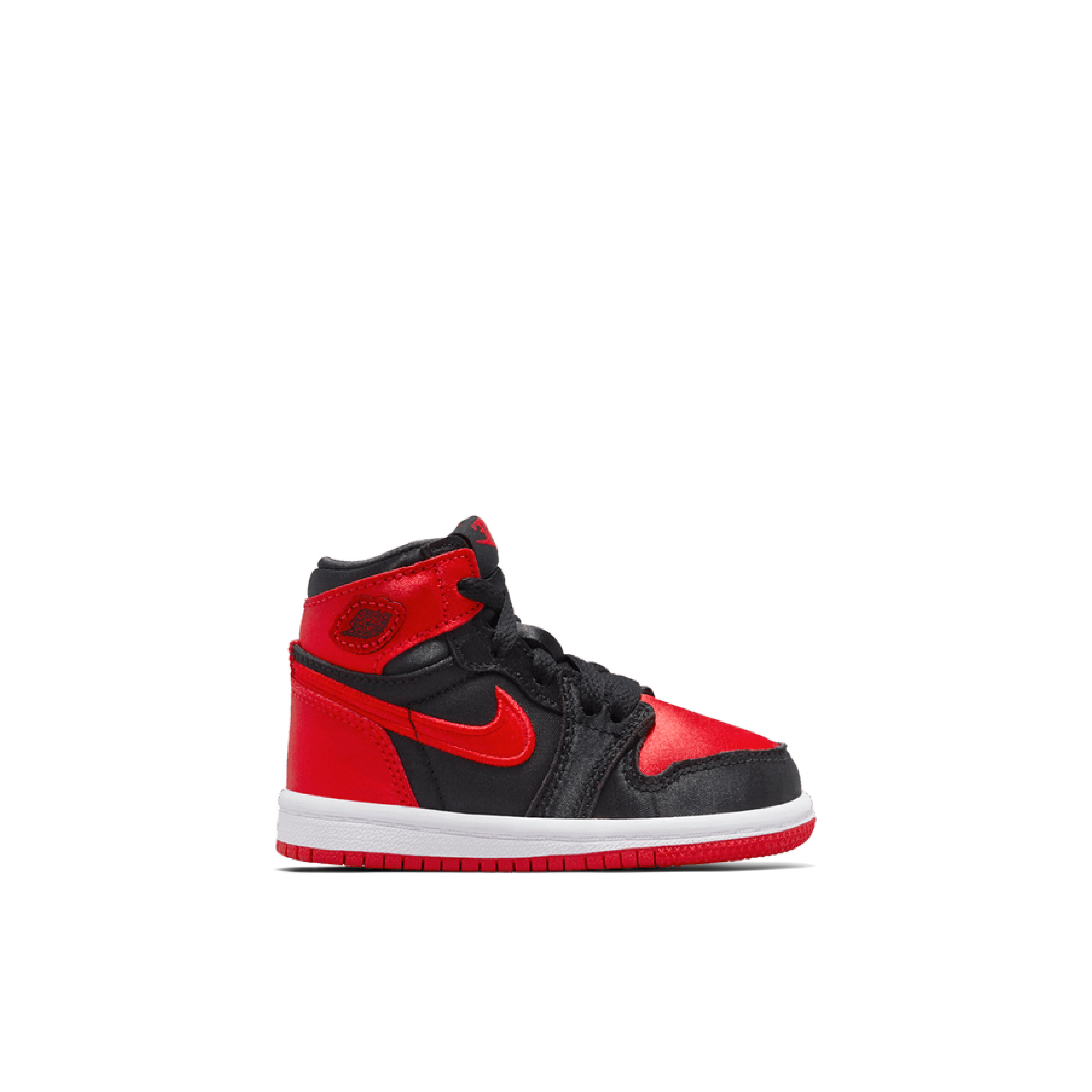 スニーカー Nike TD Air Jordan 1  High  Satin Bred Air Jordan 1 High OG Satin Bred TD | FD5305-061 | Laced
