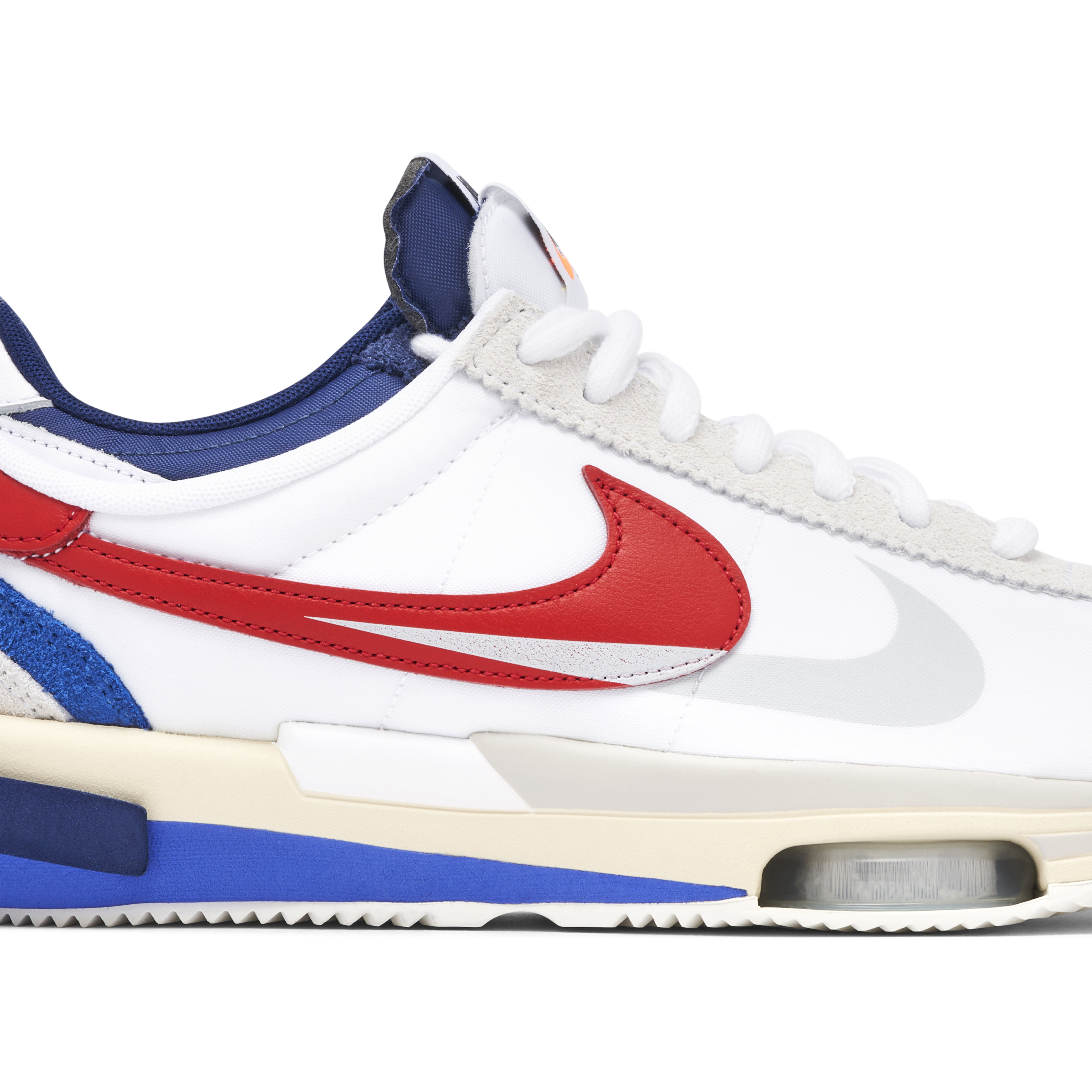 Nike Cortez 4.0 x sacai White University Red Blue | DQ0581-100 | Laced
