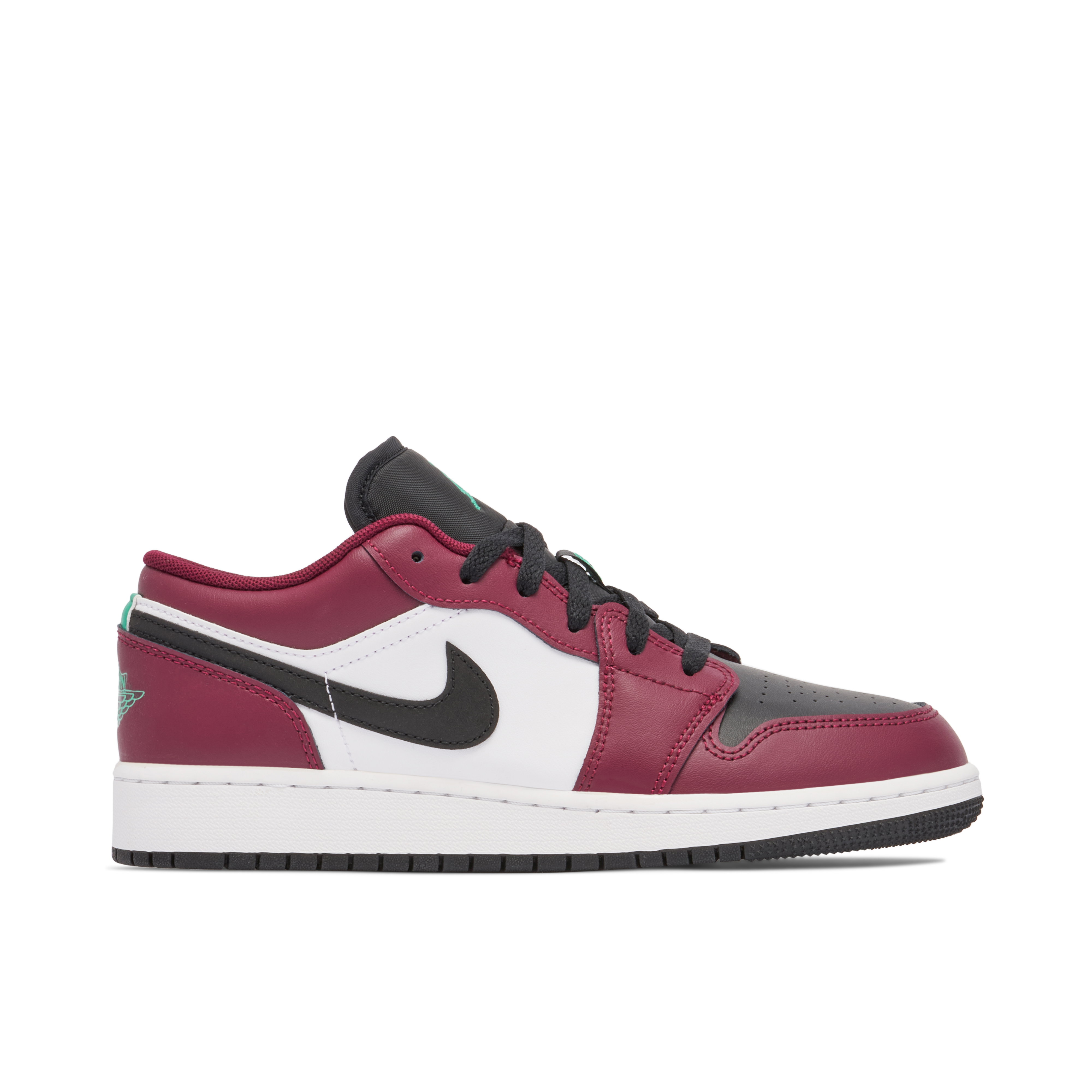 Air Jordan 1 Low Dark Beetroot Roma Green GS | DM0589-635 | Laced