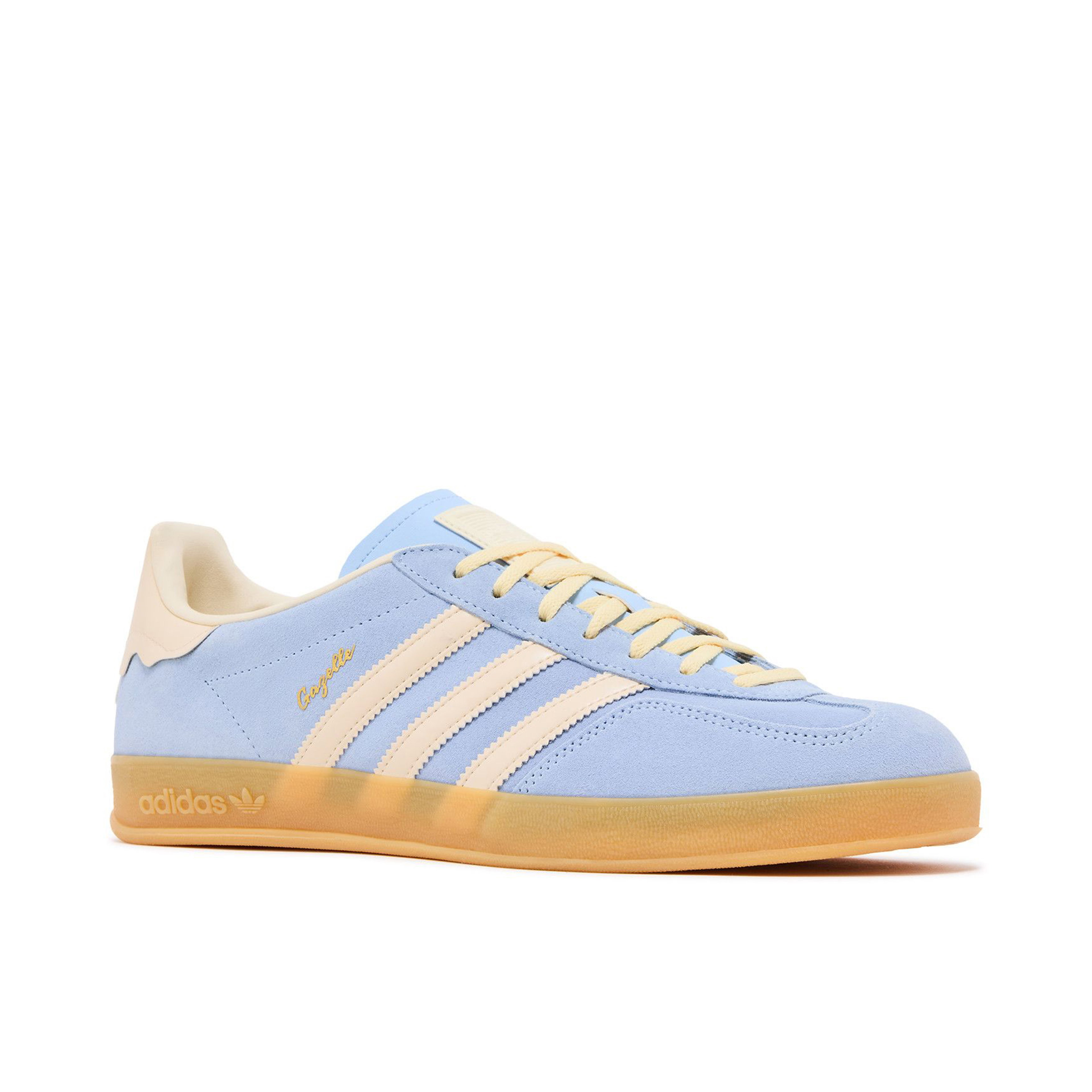 Adidas Gazelle Indoor Light Blue Yellow Gum Womens