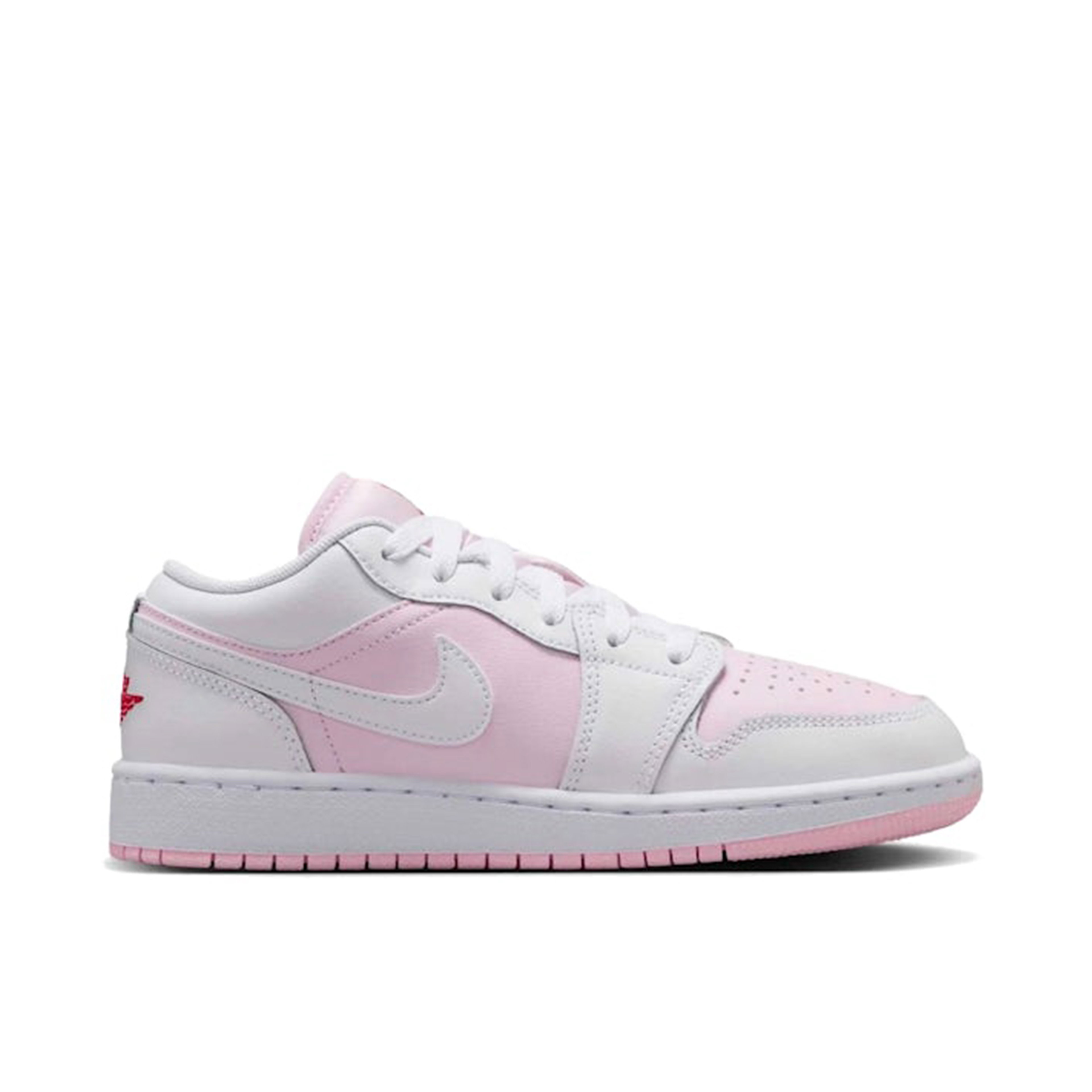 Air Jordan 1 Low Pink Foam Fire Red White GS