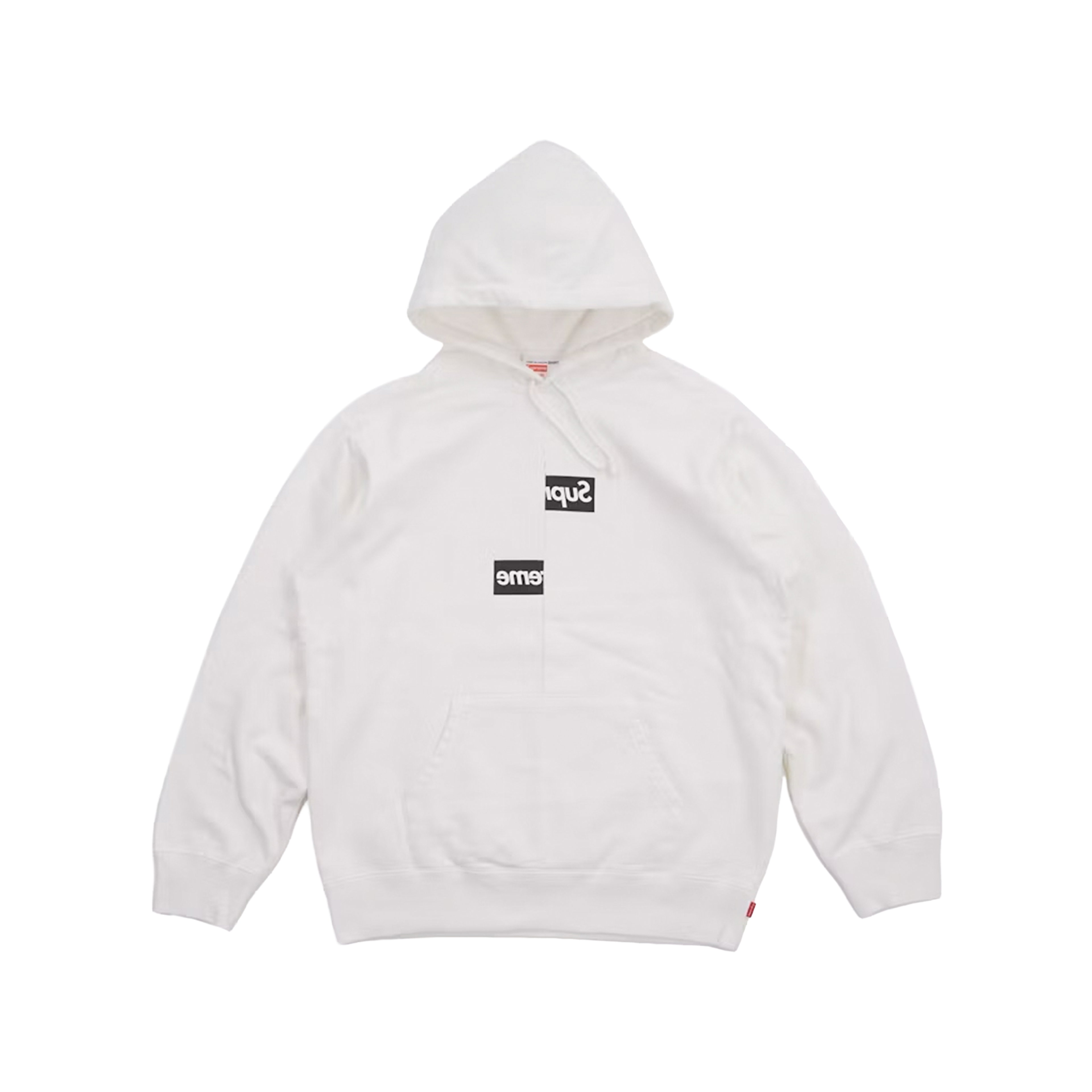 Supreme Comme des Garcons SHIRT Split Box Logo Hooded Sweatshirt White
