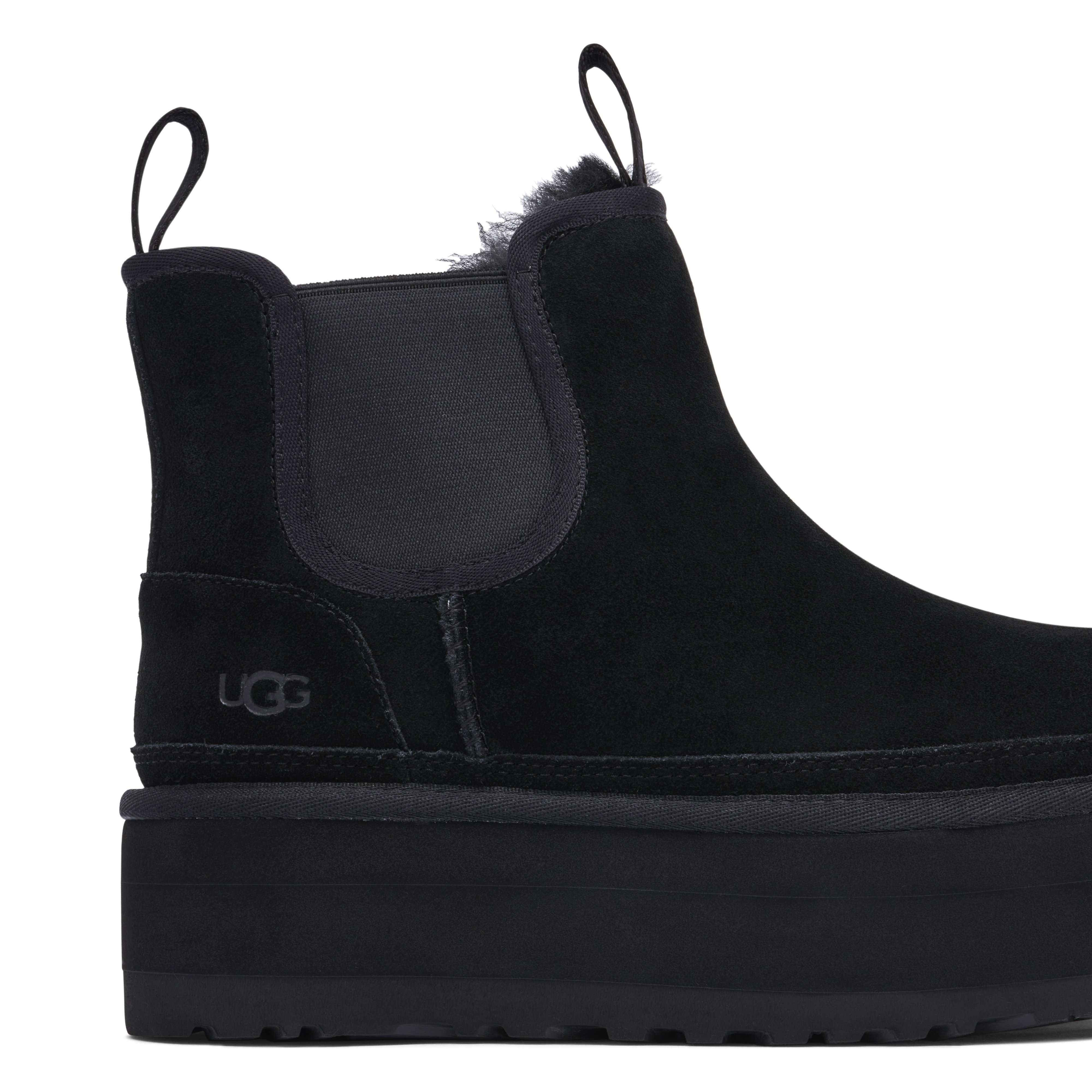 UGG Neumel Platform Chelsea Boot Black Womens | 1134526-BLK | Laced