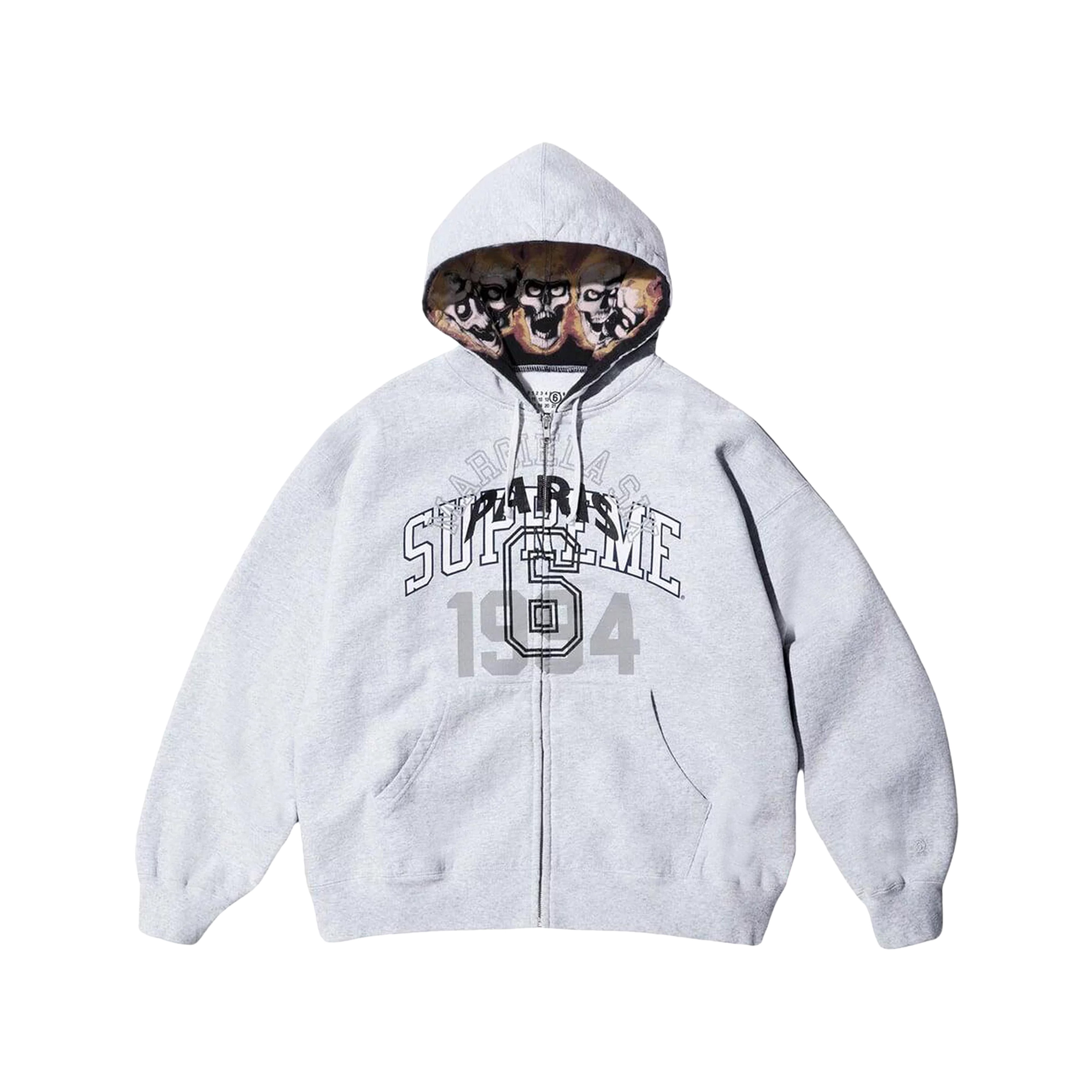 トップス supreme mm6 シュプリーム × MM6 メゾン マルジェラ ジップアップ パーカー