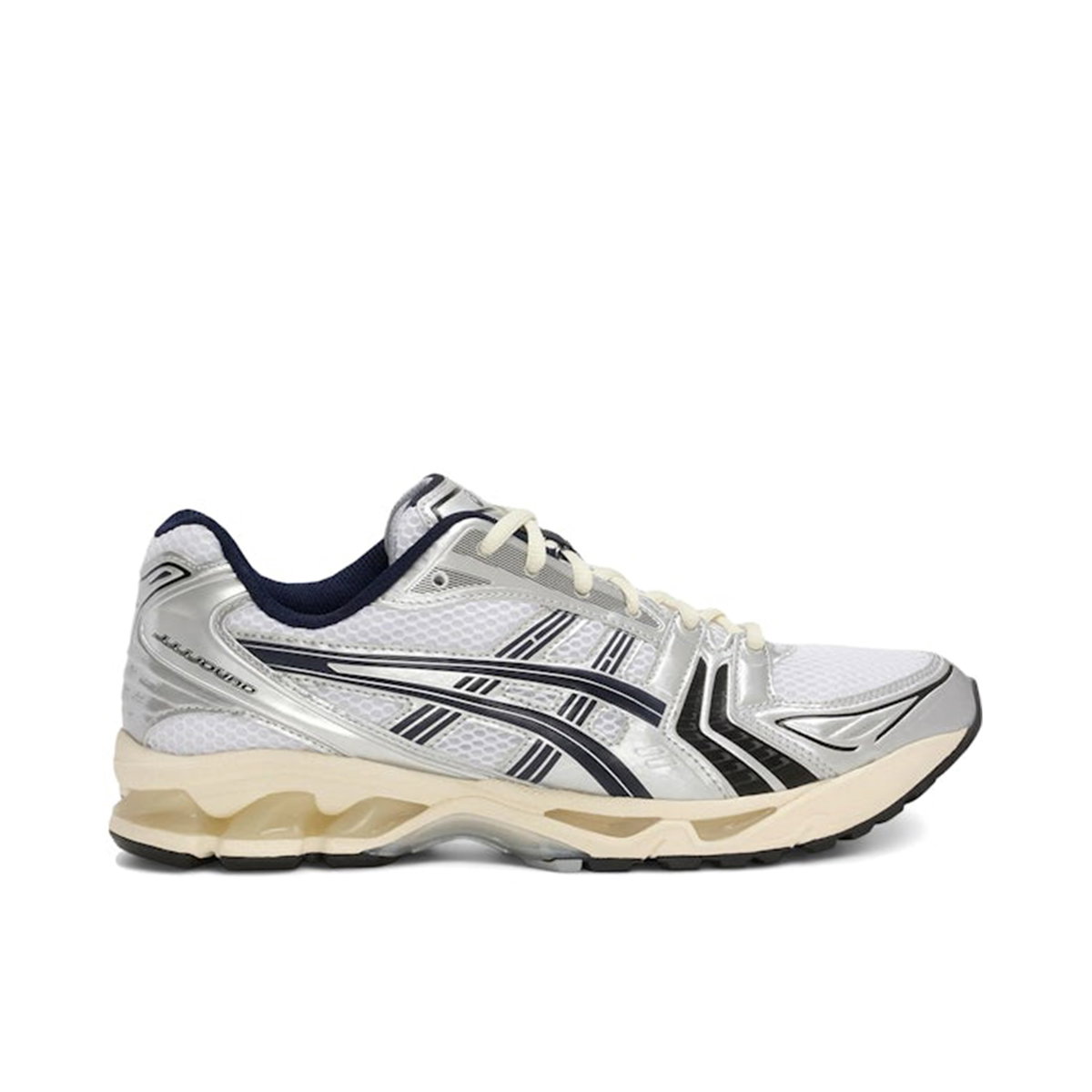 ASICS Gel-Kayano 14 JJJJound White Silver Black | 1203A960-100 | Laced