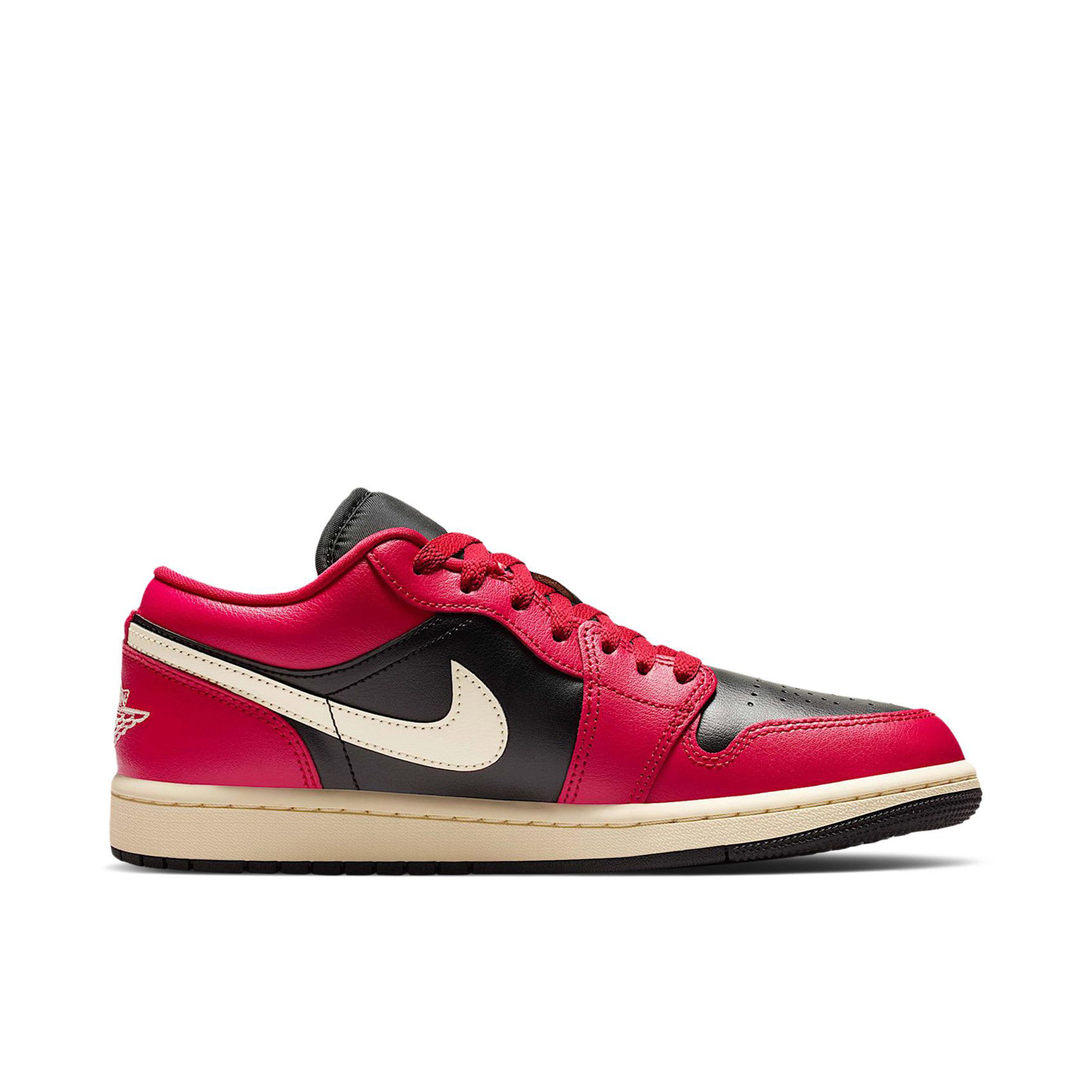 Air Jordan 1 Low Mystic Hibiscus Black Womens