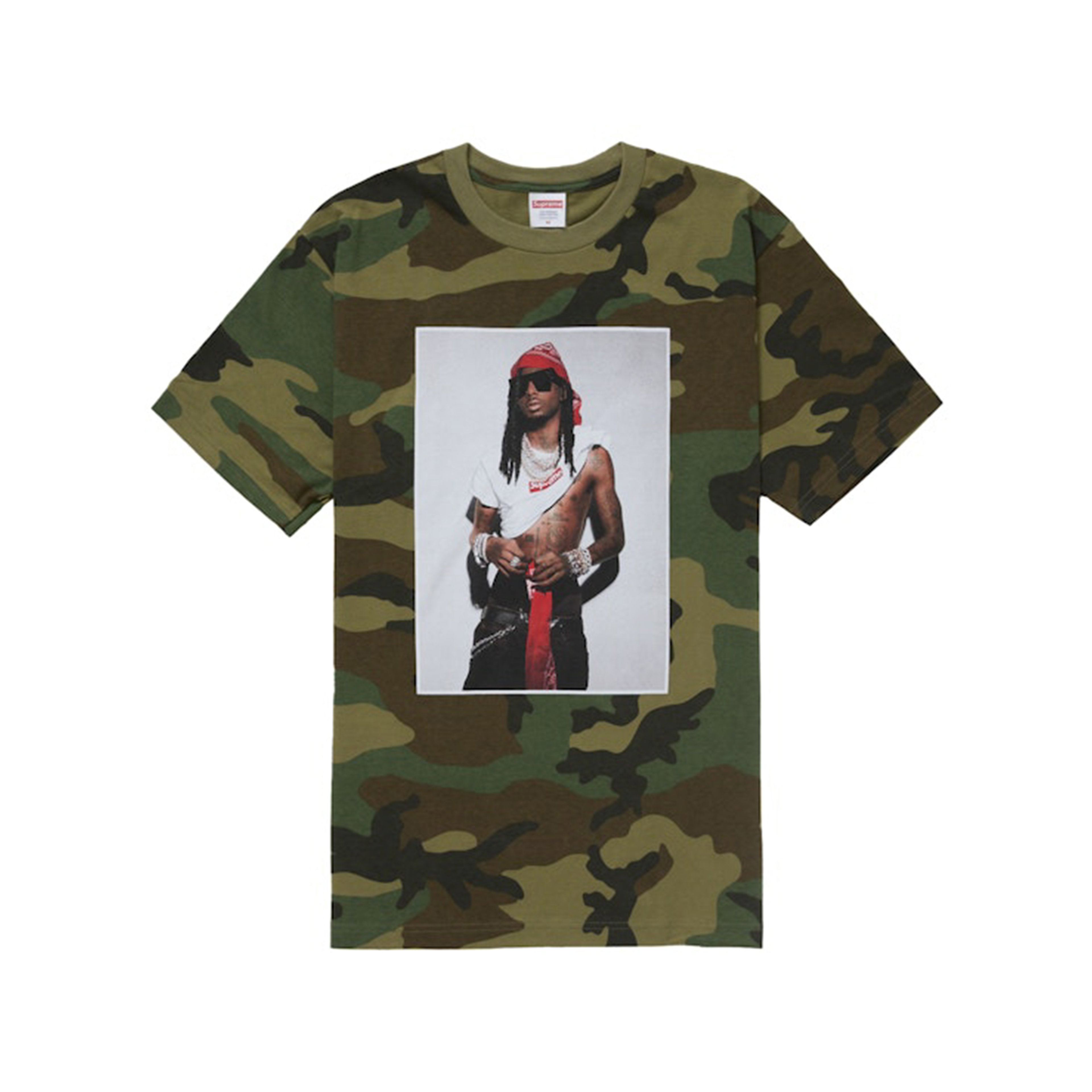 Supreme Playboi Carti Tee Woodland Camo