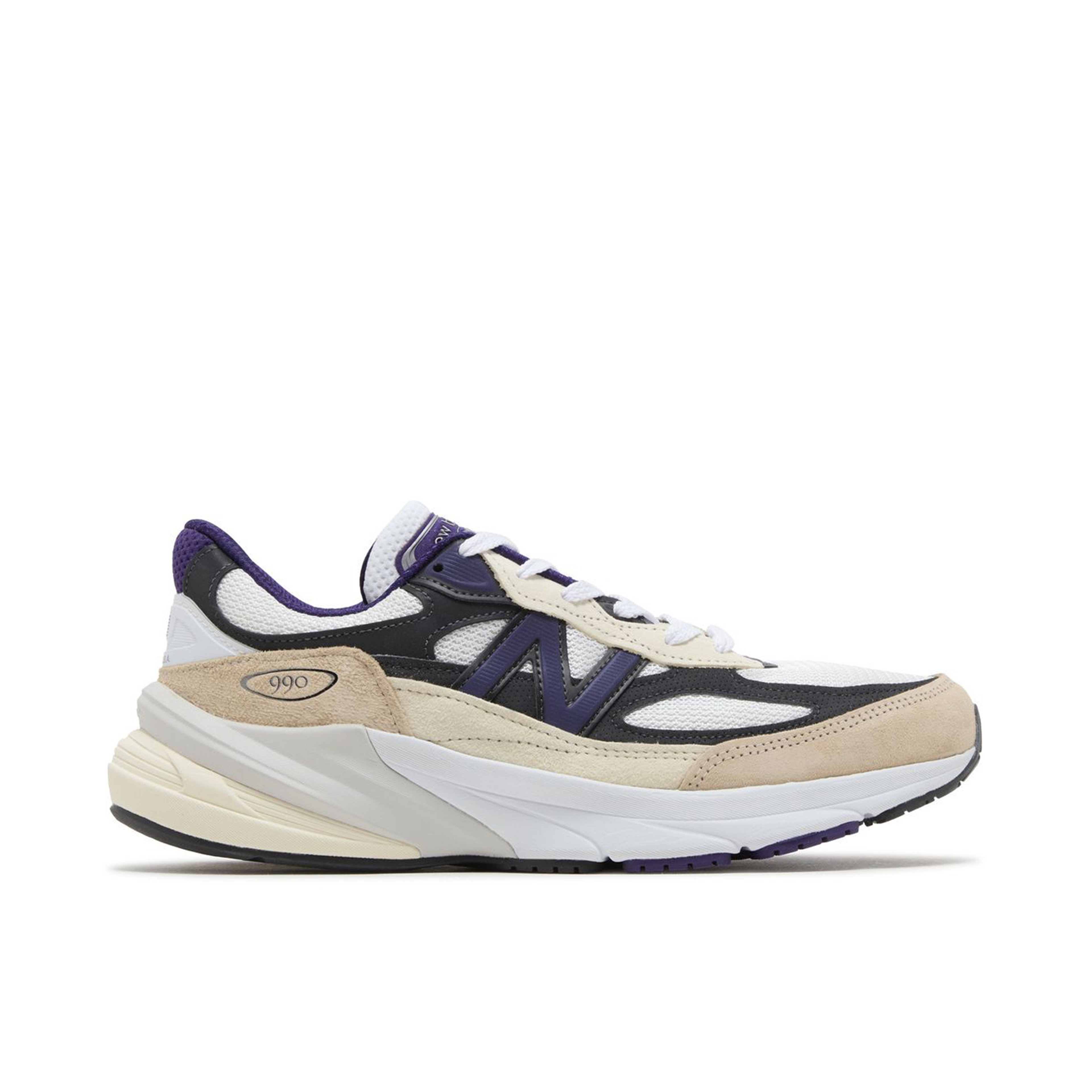 New Balance 990v6 MiUSA Teddy Santis White Black Plum