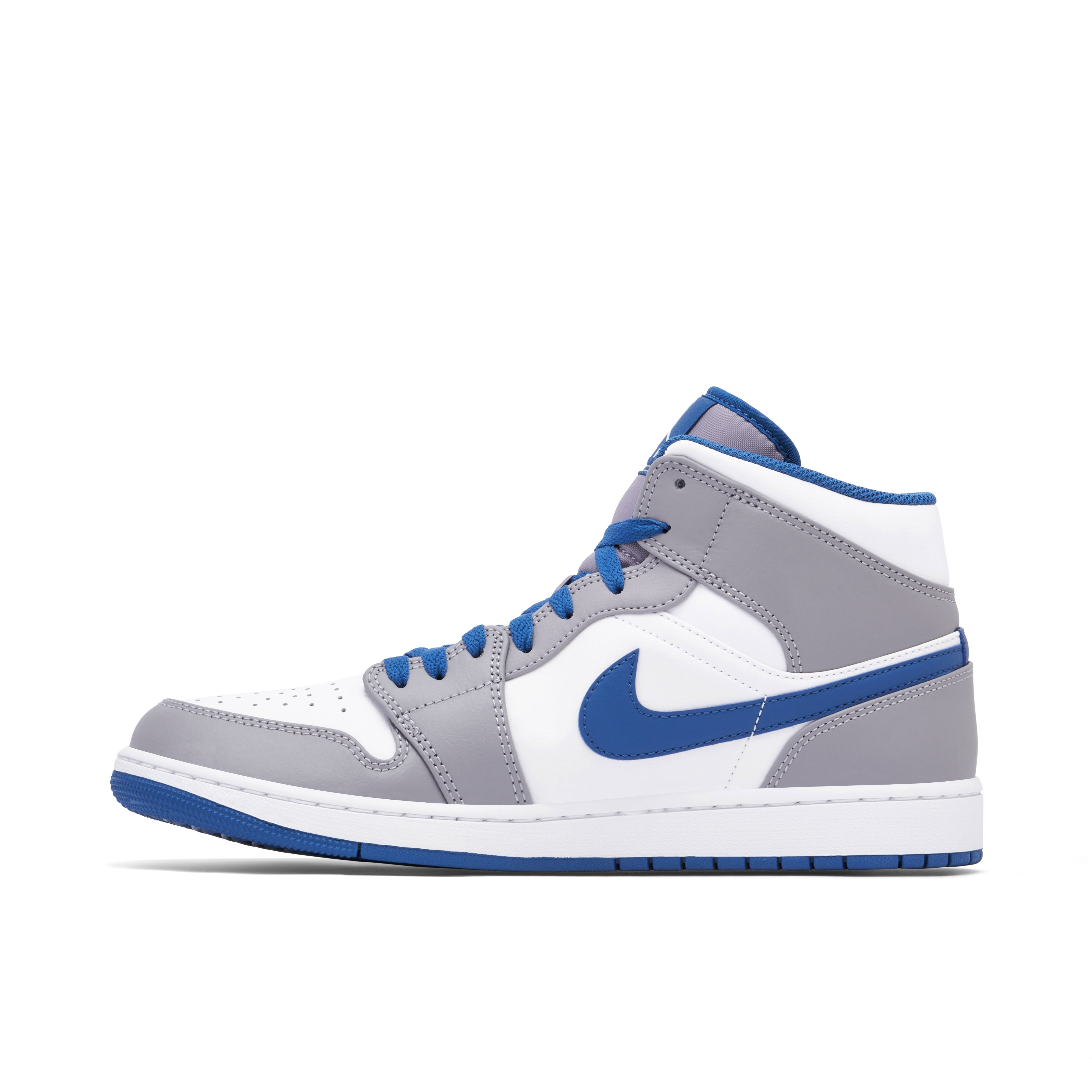 Air Jordan 1 Mid White True Blue Grey | DQ8426-014 | Laced