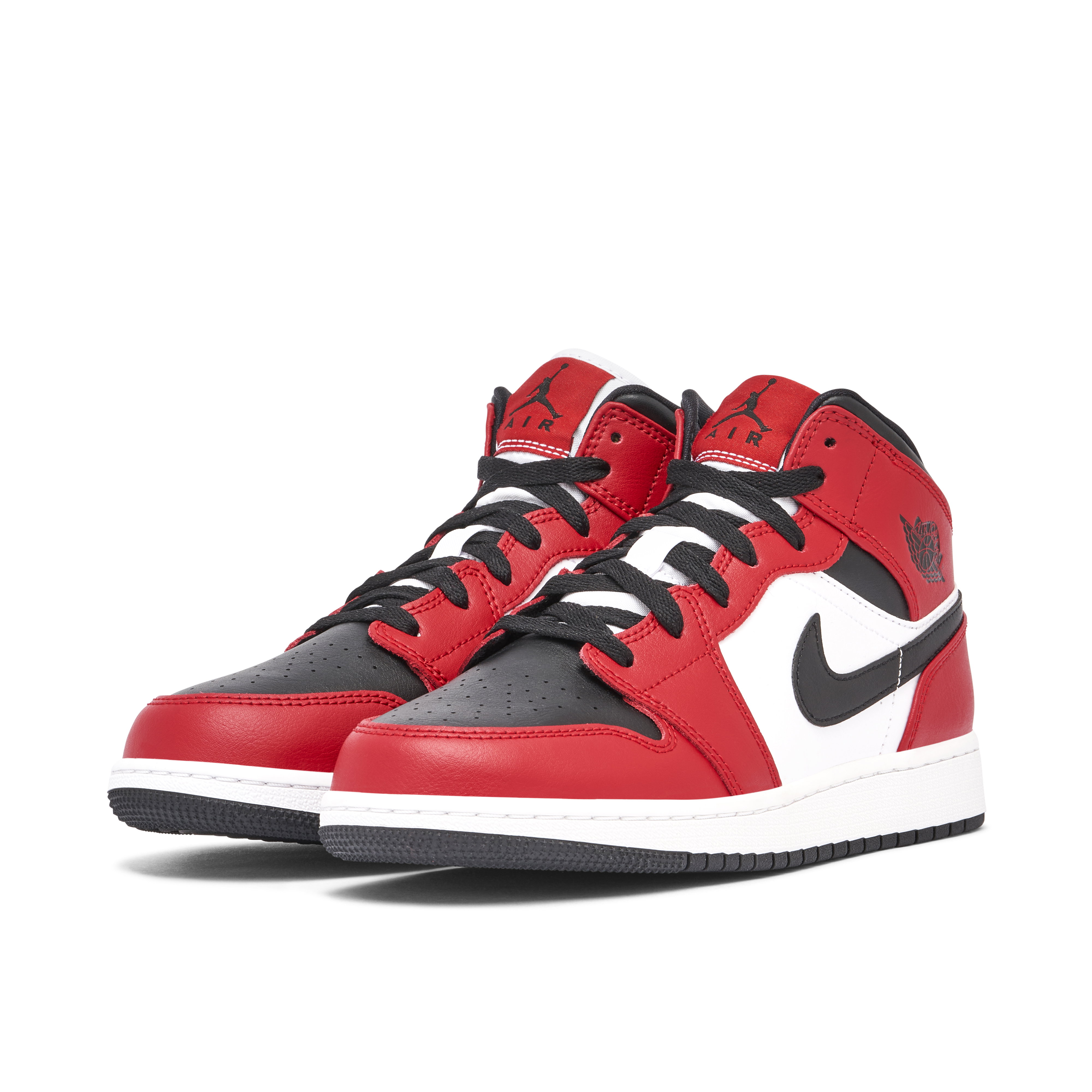 Air Jordan 1 Mid Chicago Toe GS | 554725-069 | Laced