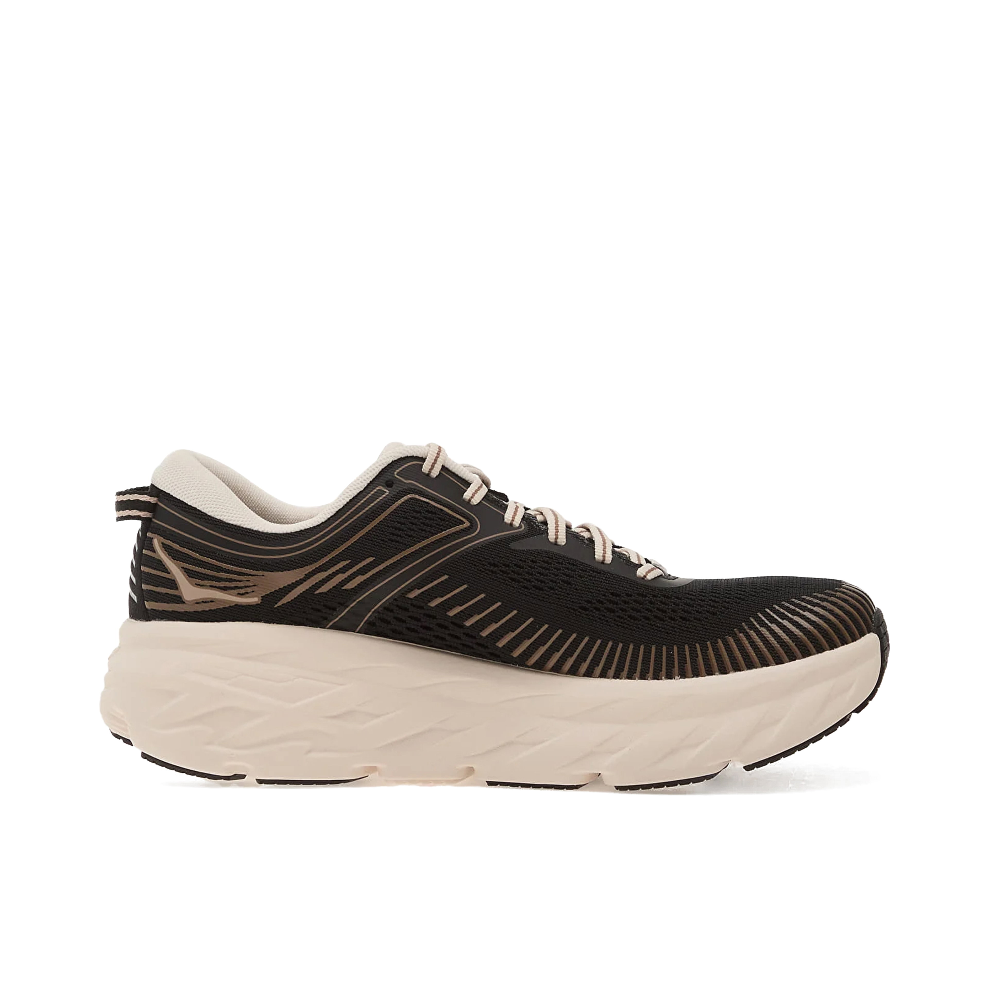 Hoka One One Bondi 7 Black Rose Cream Womens