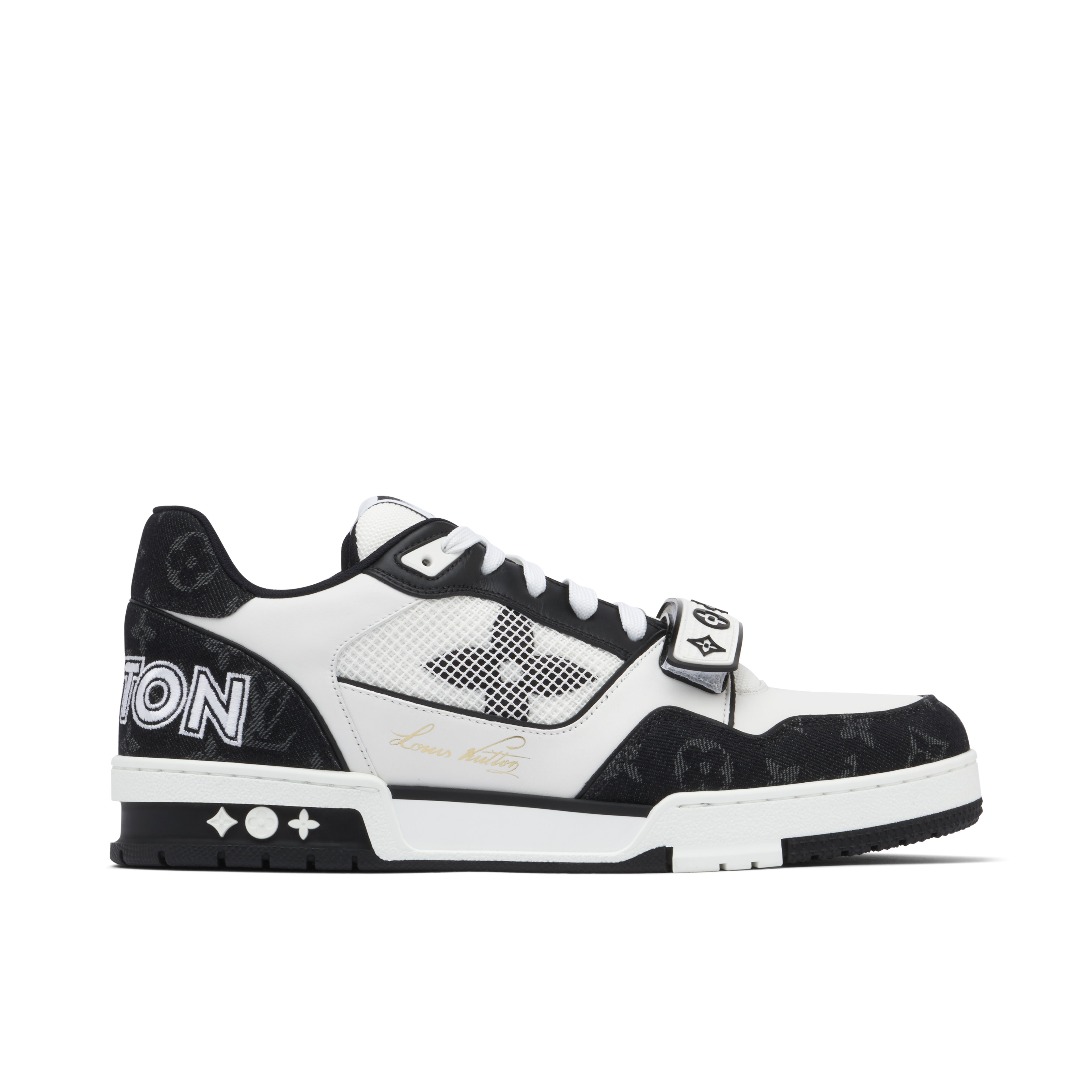 Louis Vuitton LV Trainer Monogram Denim Black White