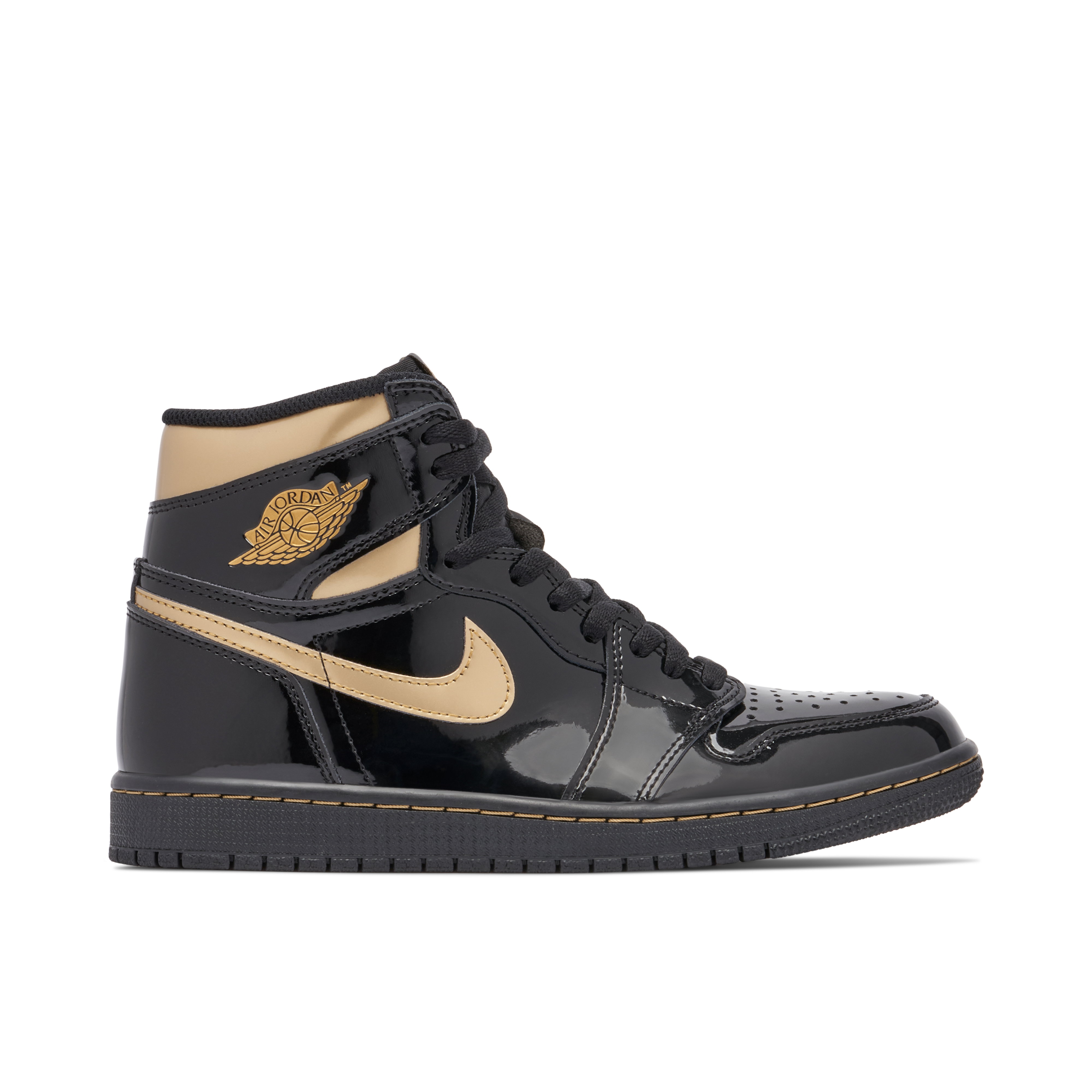 Air Jordan 1 High OG Patent Black Gold | 555088-032 | Laced