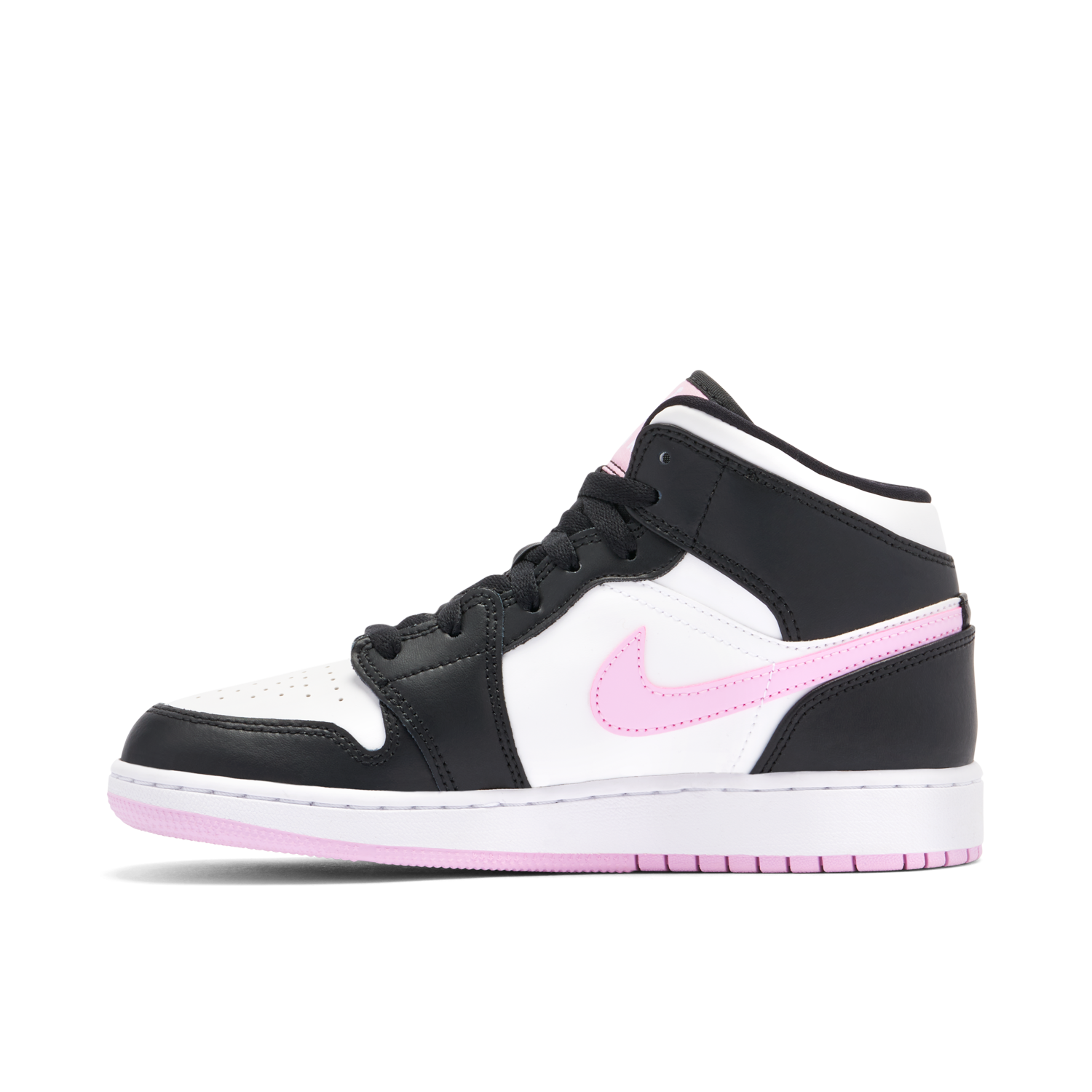 Air Jordan 1 MID GS White Black Light Arctic Pink