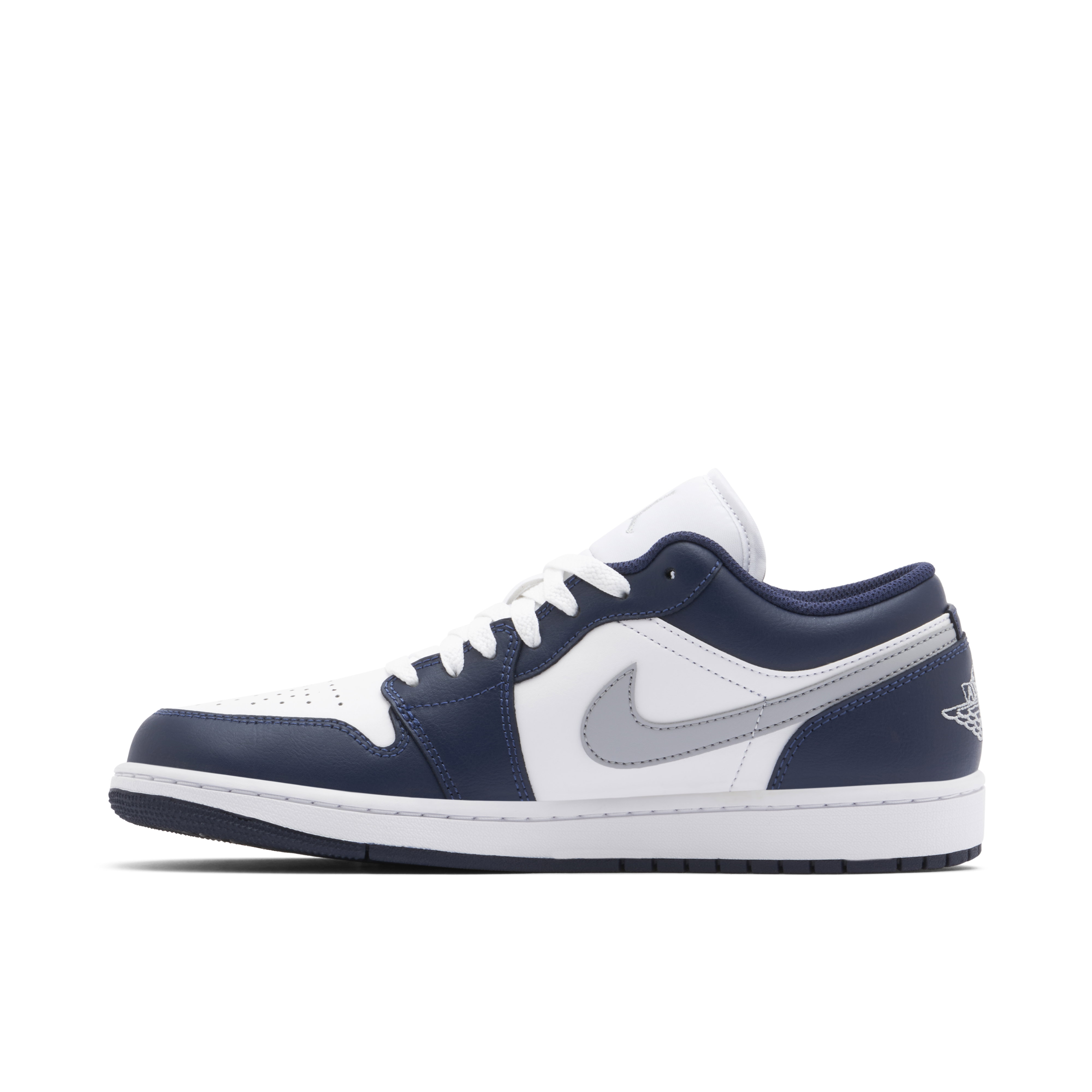 Air Jordan 1 Low Wolf Grey Midnight Navy | 553558-141 | Laced