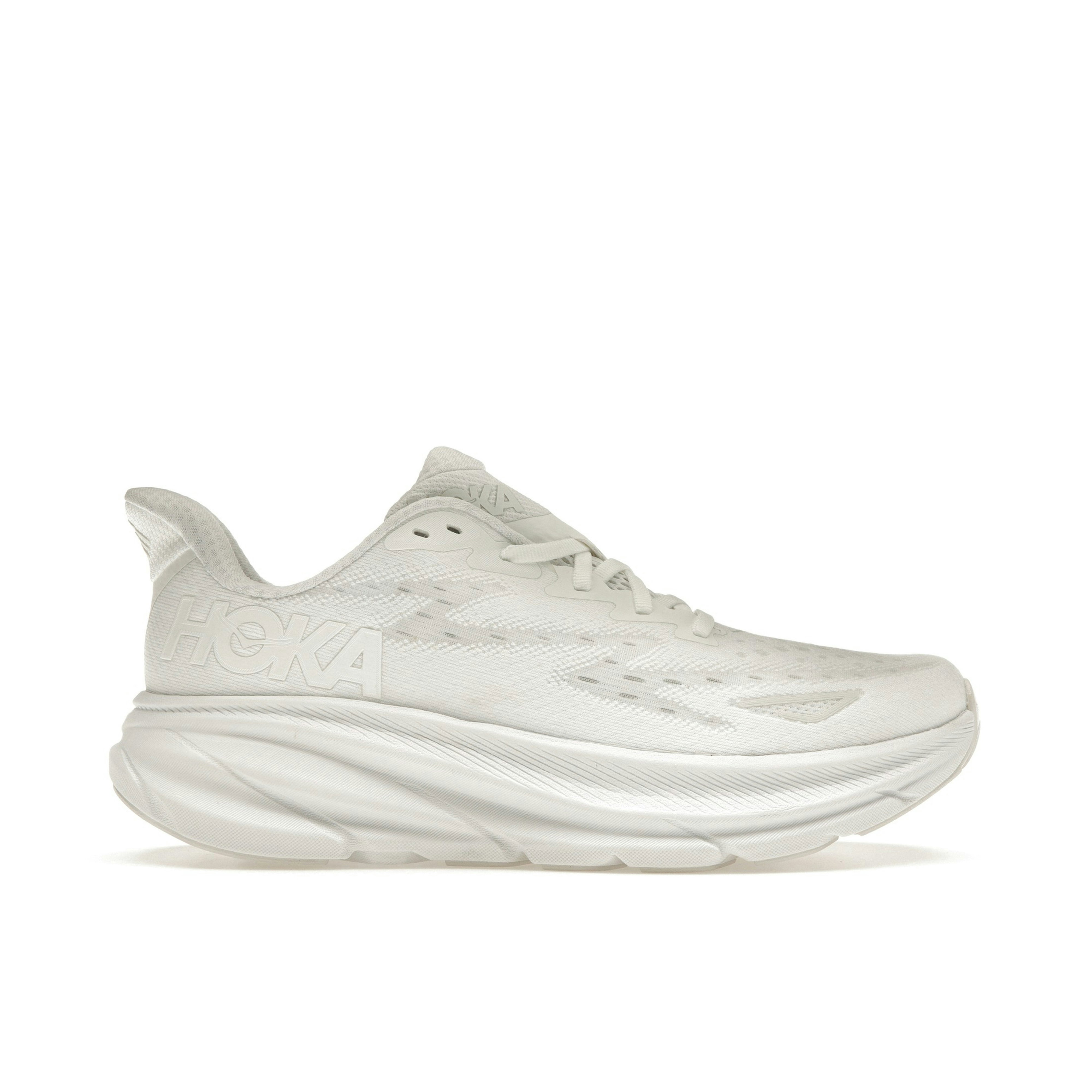 HOKA CLIFTON 9 ホワイト スニーカー Hoka One One Clifton 9 White Womens | 1127896-WWH | Laced